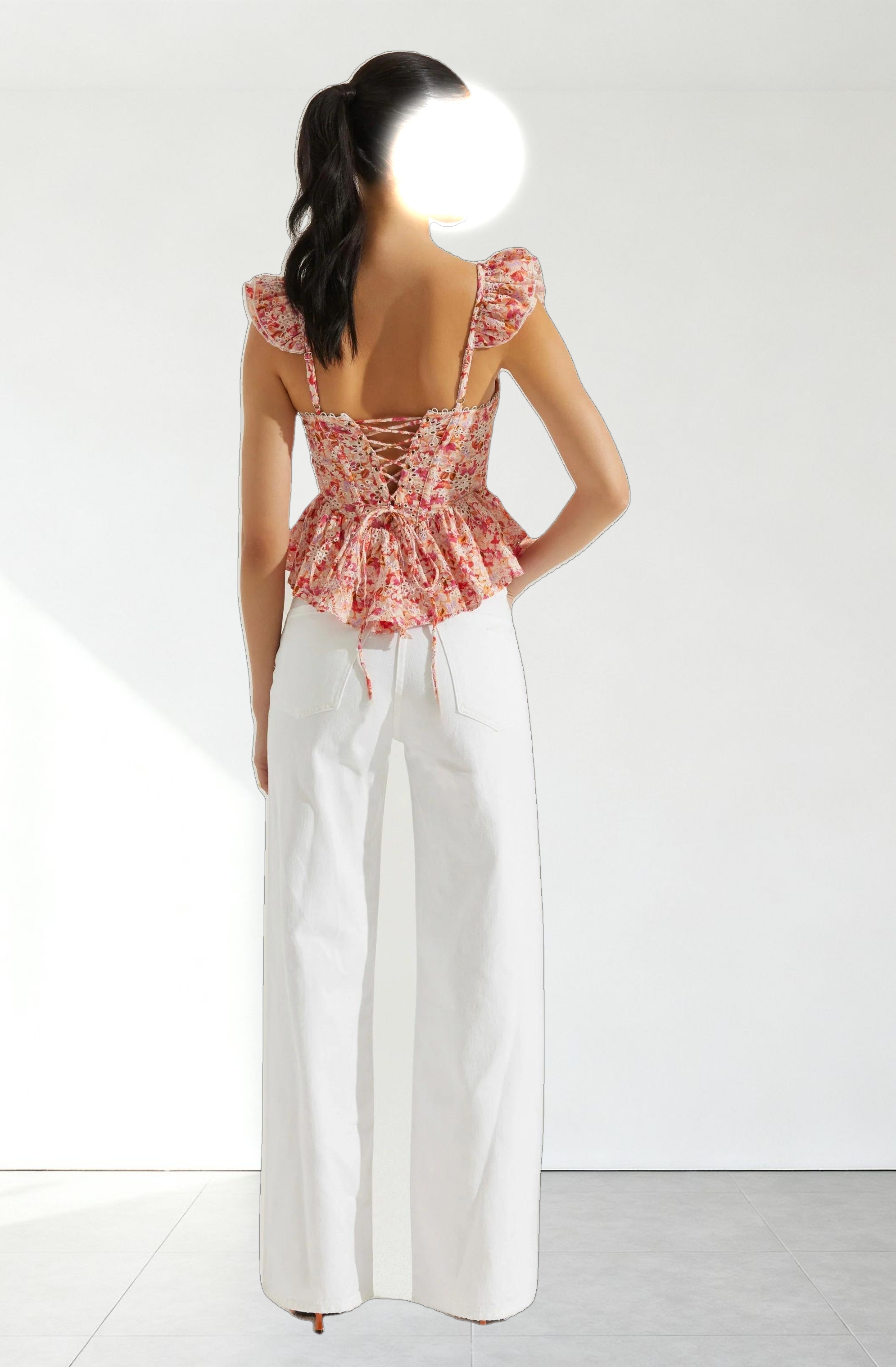 Baylin Floral Peplum Top