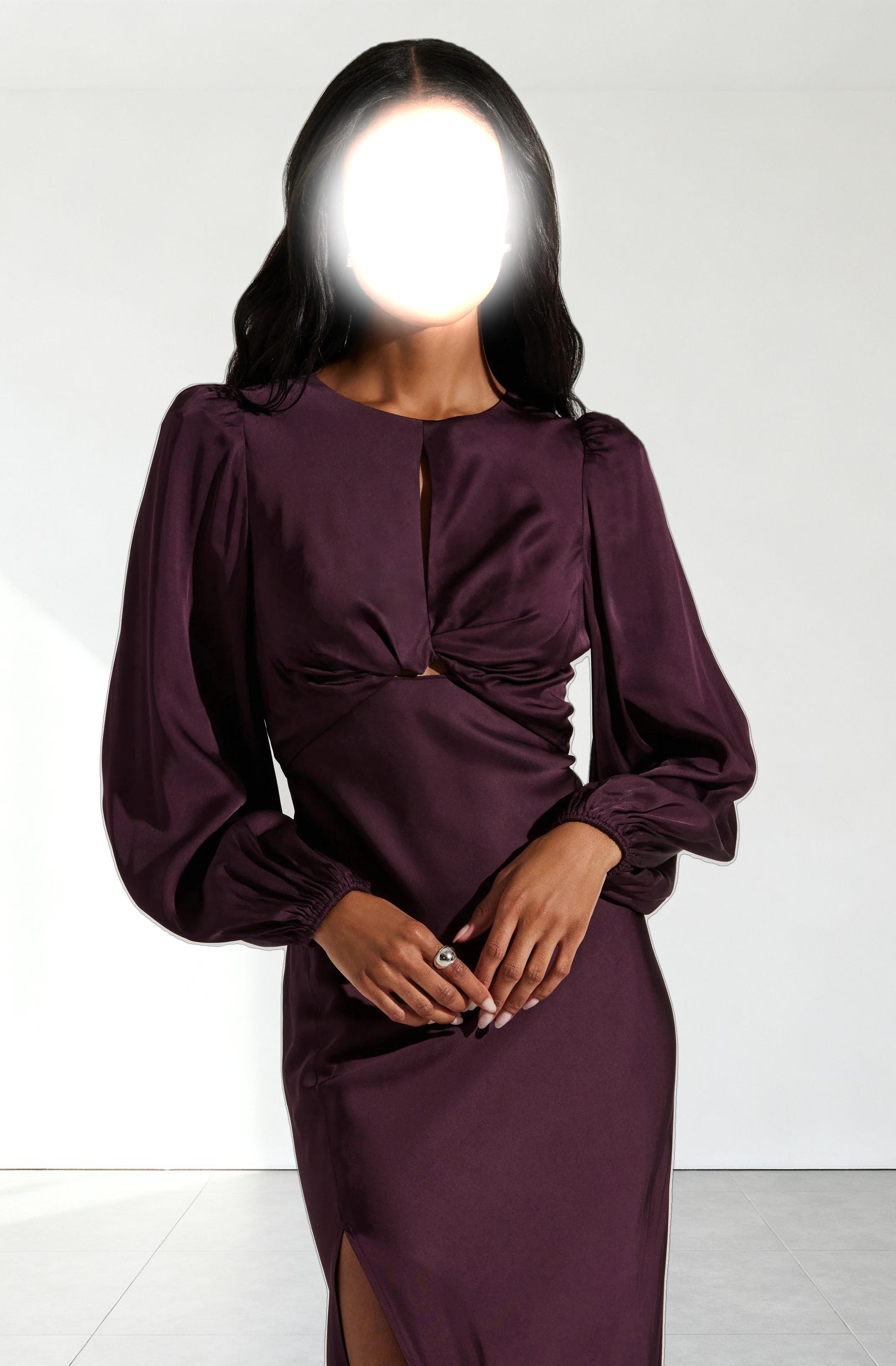 Suzy Satin Cutout Maxi Dress