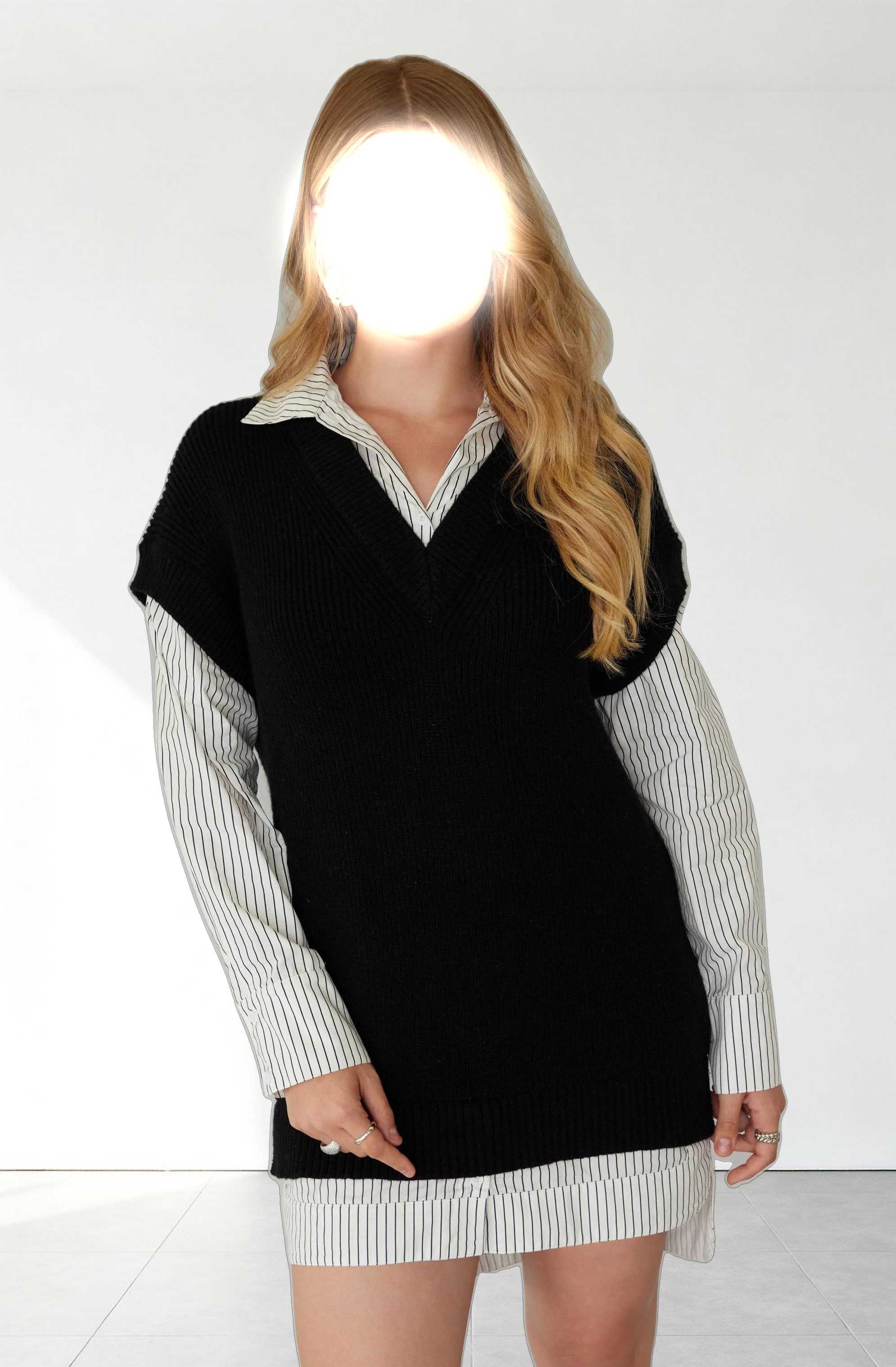 Ishilly Layered Sweater Dress