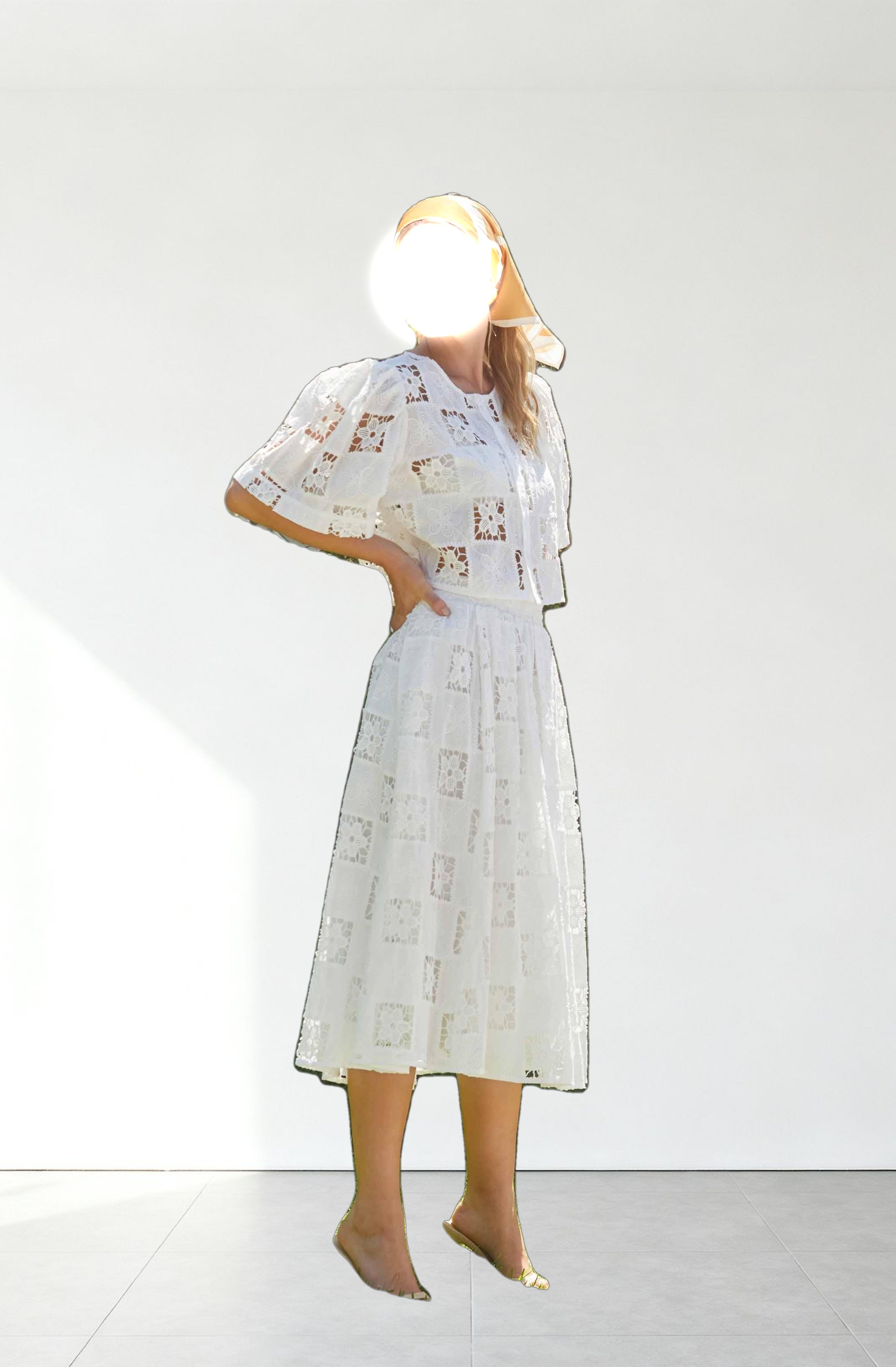 Andolina Crochet Lace Crop Top