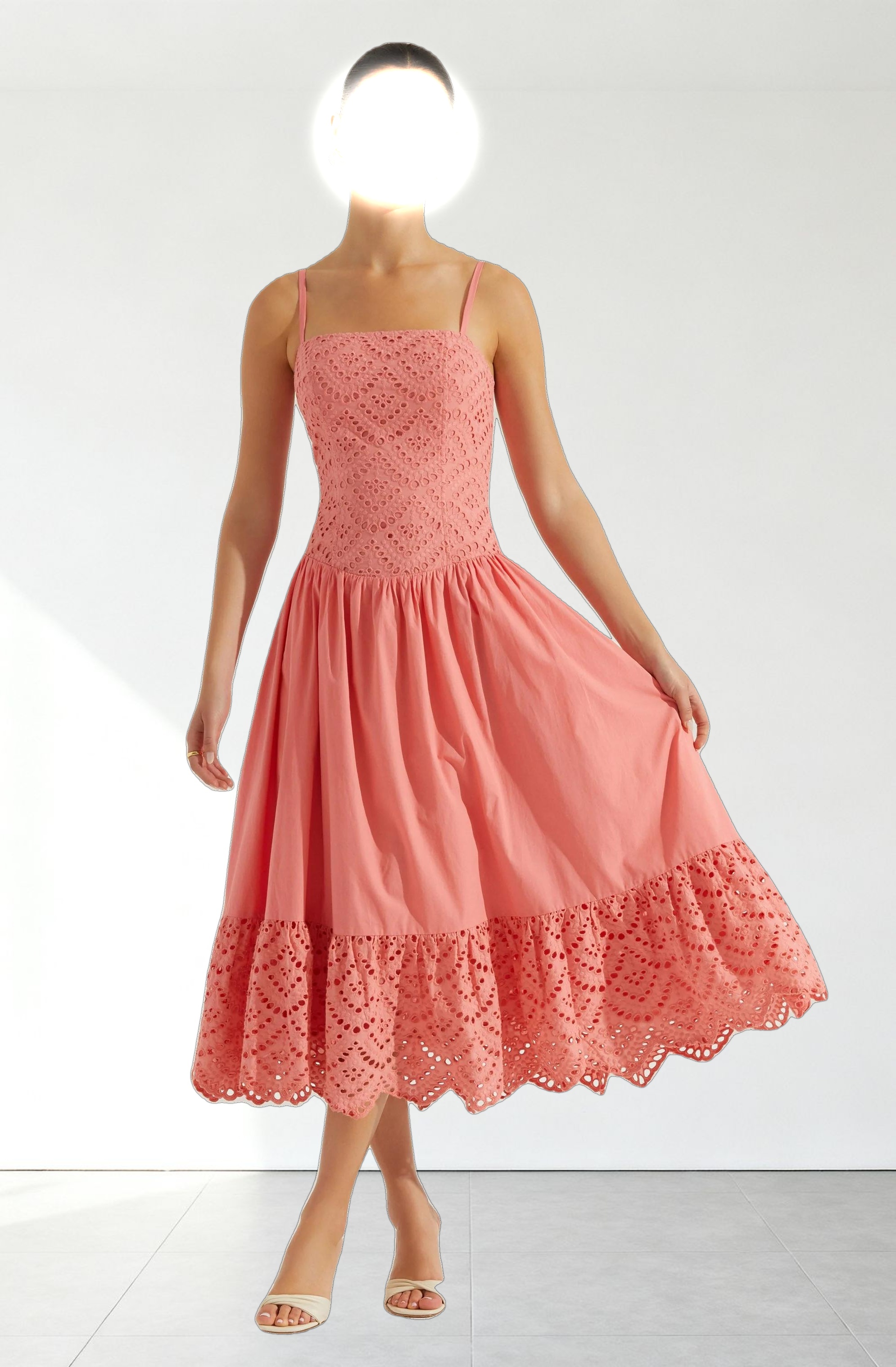 Nathalia Eyelet Midi Dress