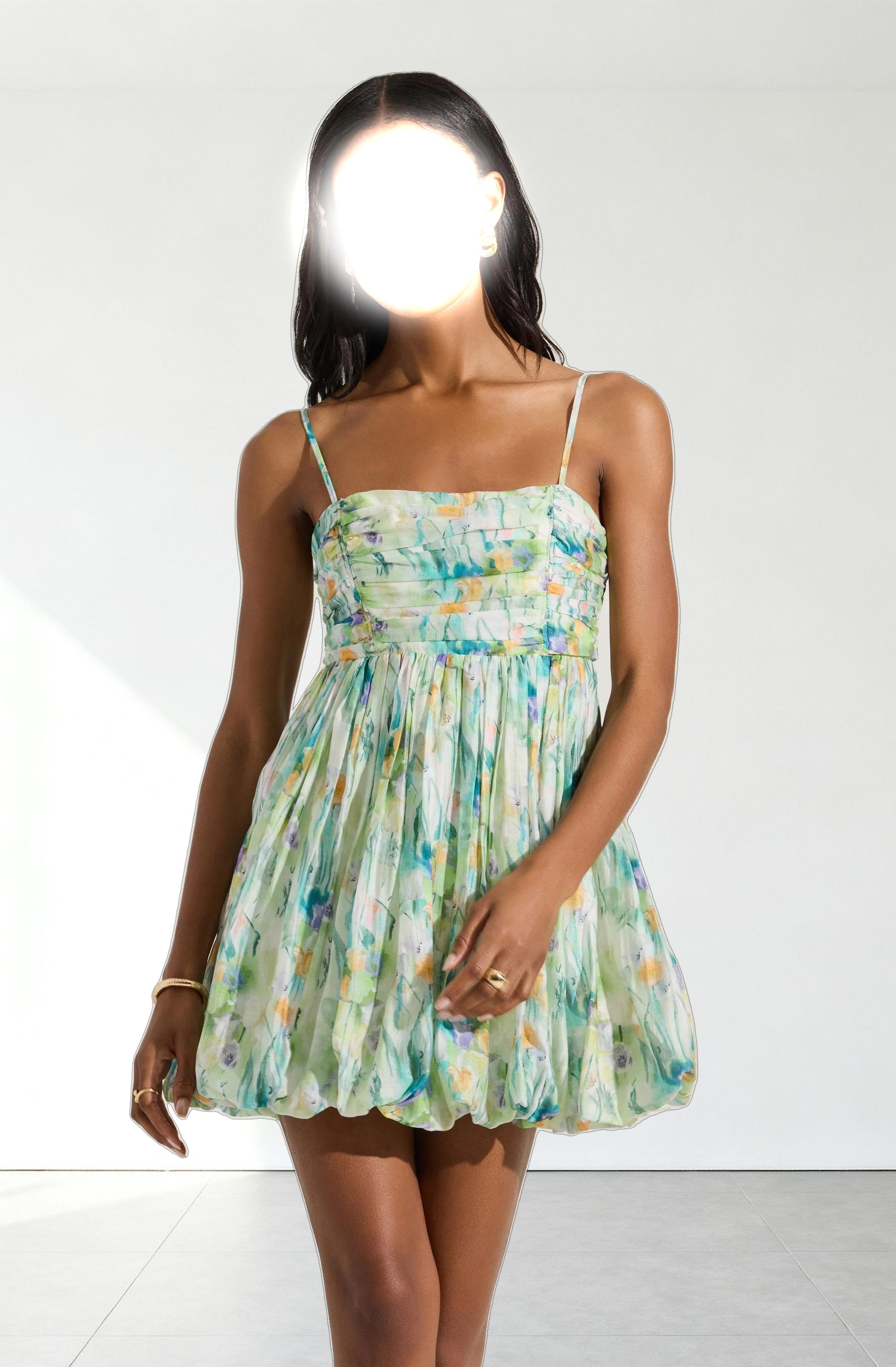 Bubble Floral Mini Dress