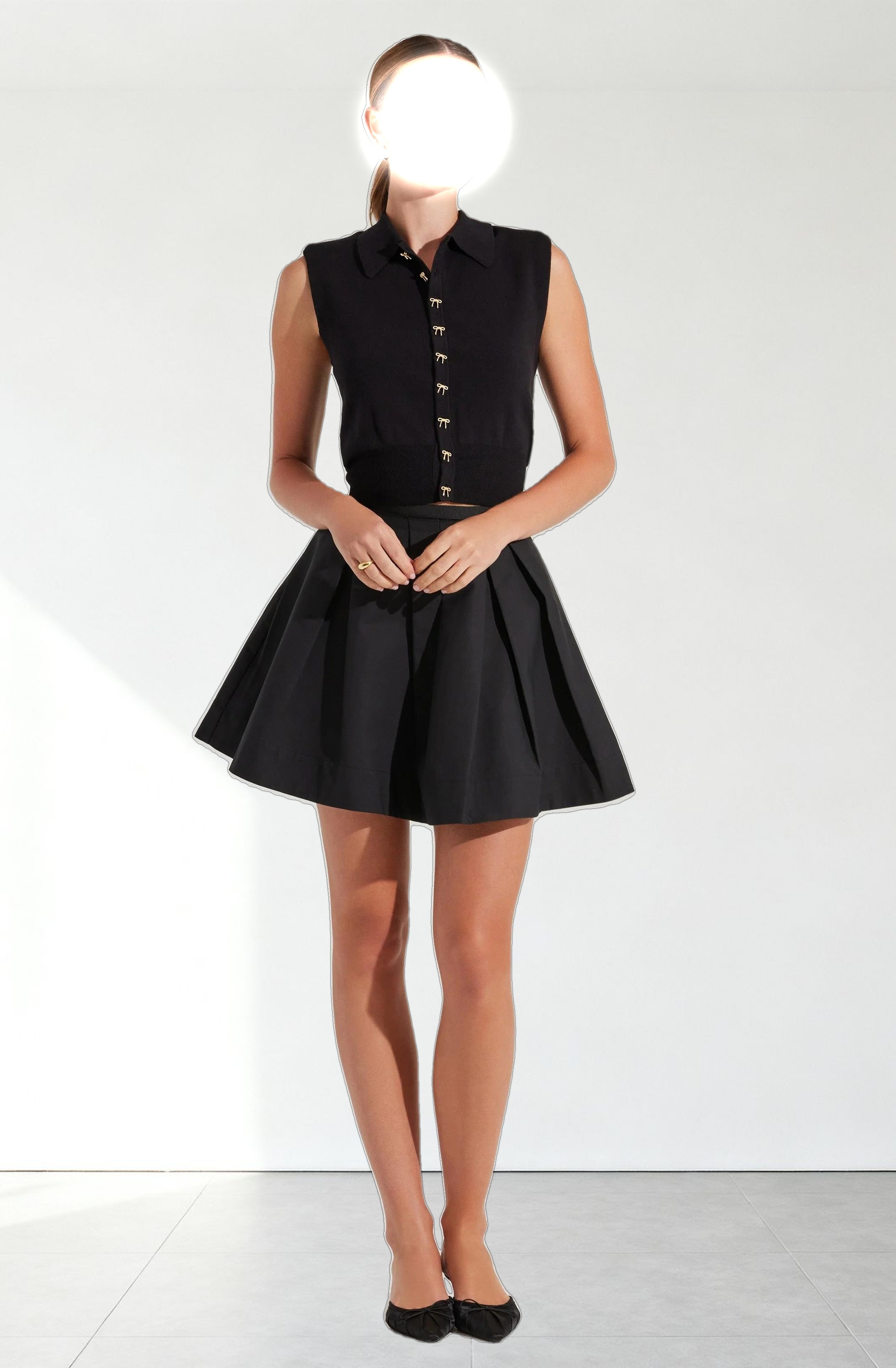 Kori Bow Embellished Sweater Top