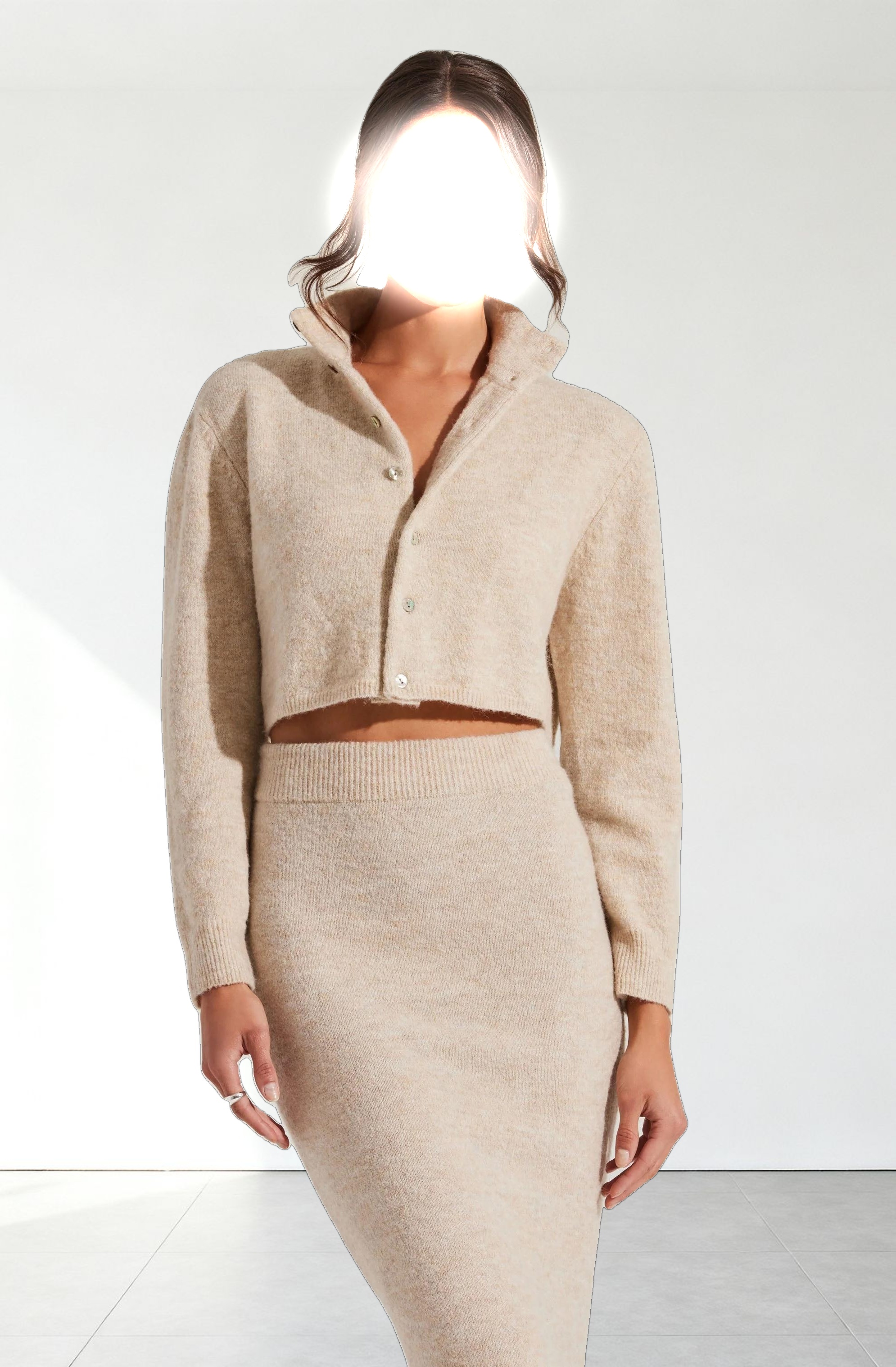 Karsyn Cropped Turtleneck Cardigan