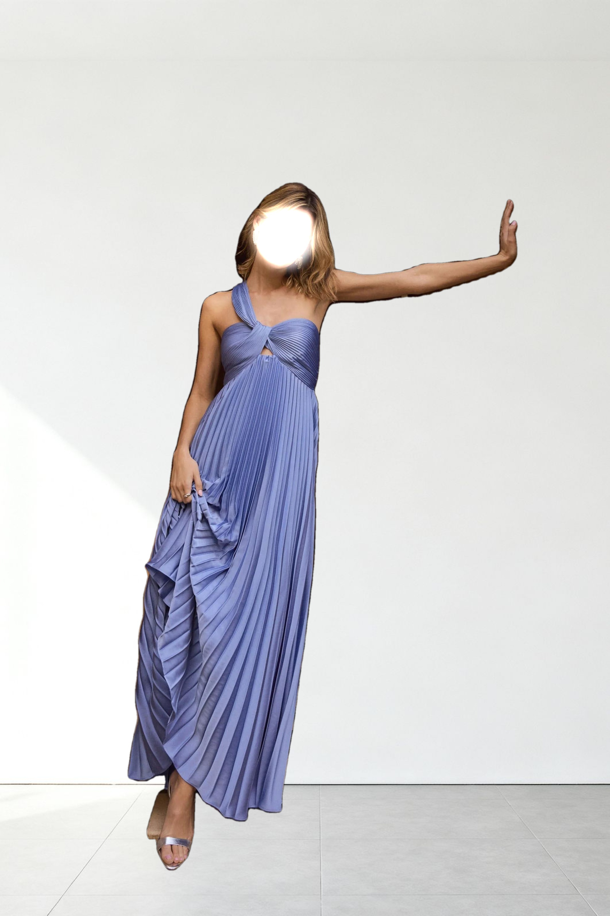 Rasya Pleated Maxi Dress