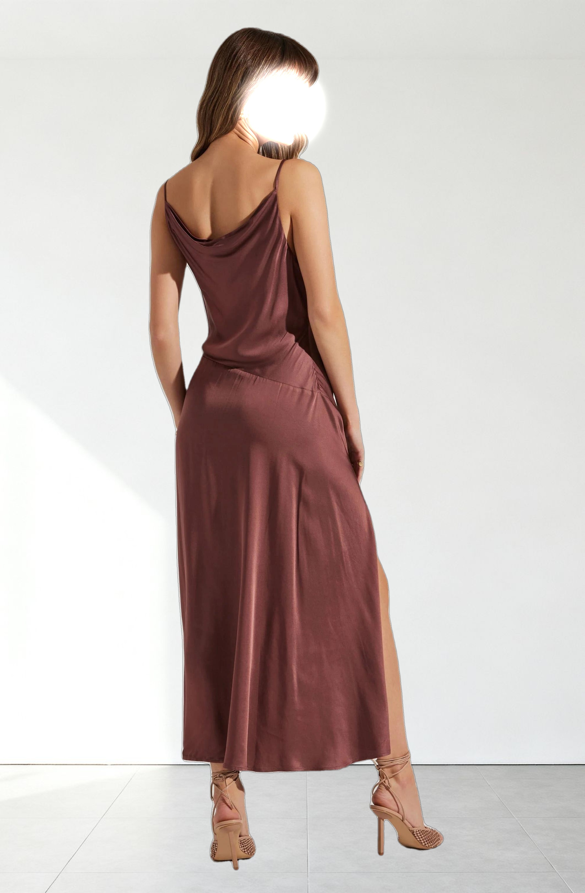 Glynis Cowl Neck Midi Dress