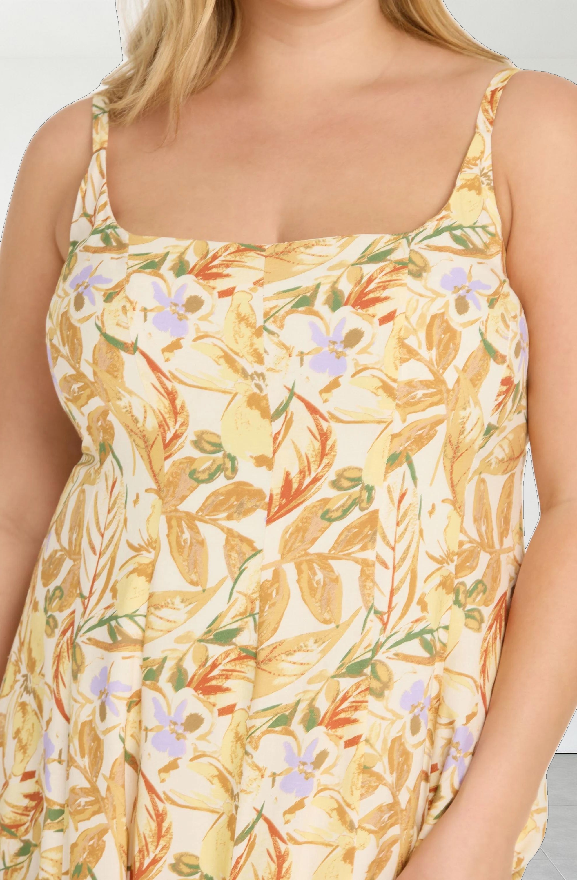 Jaleyah Paneled Flare Midi Dress