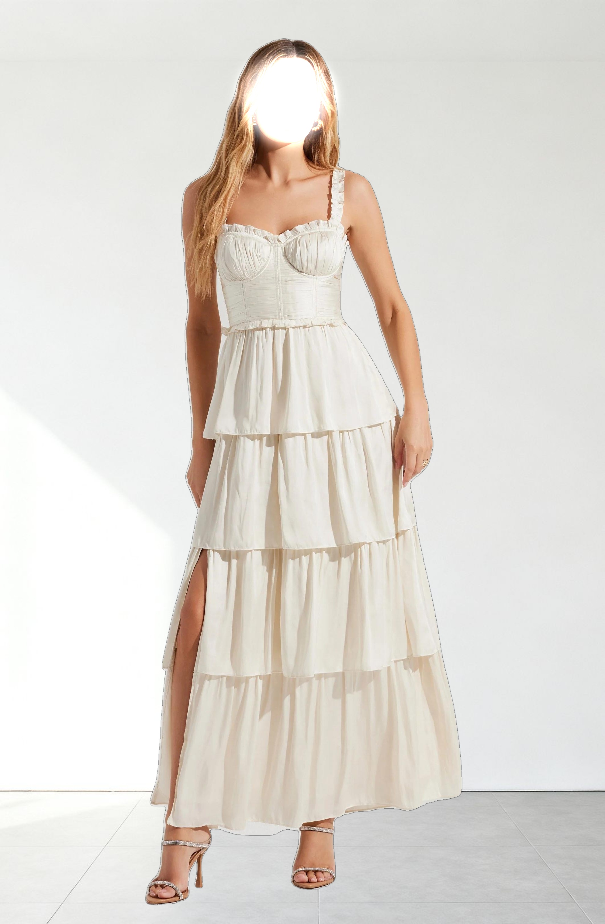 Tempany Tiered Bustier Maxi Dress