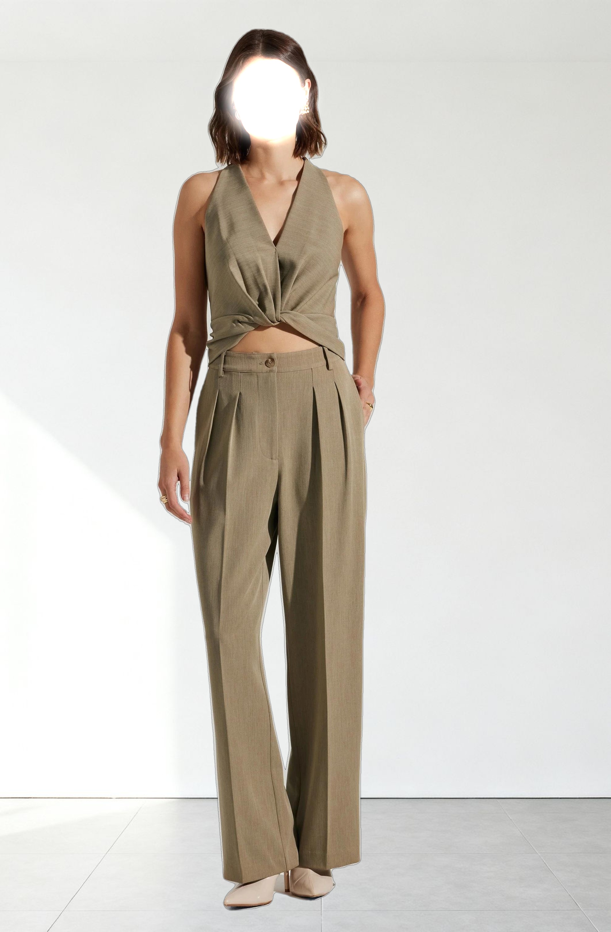 Faria Twist Front Crop Top