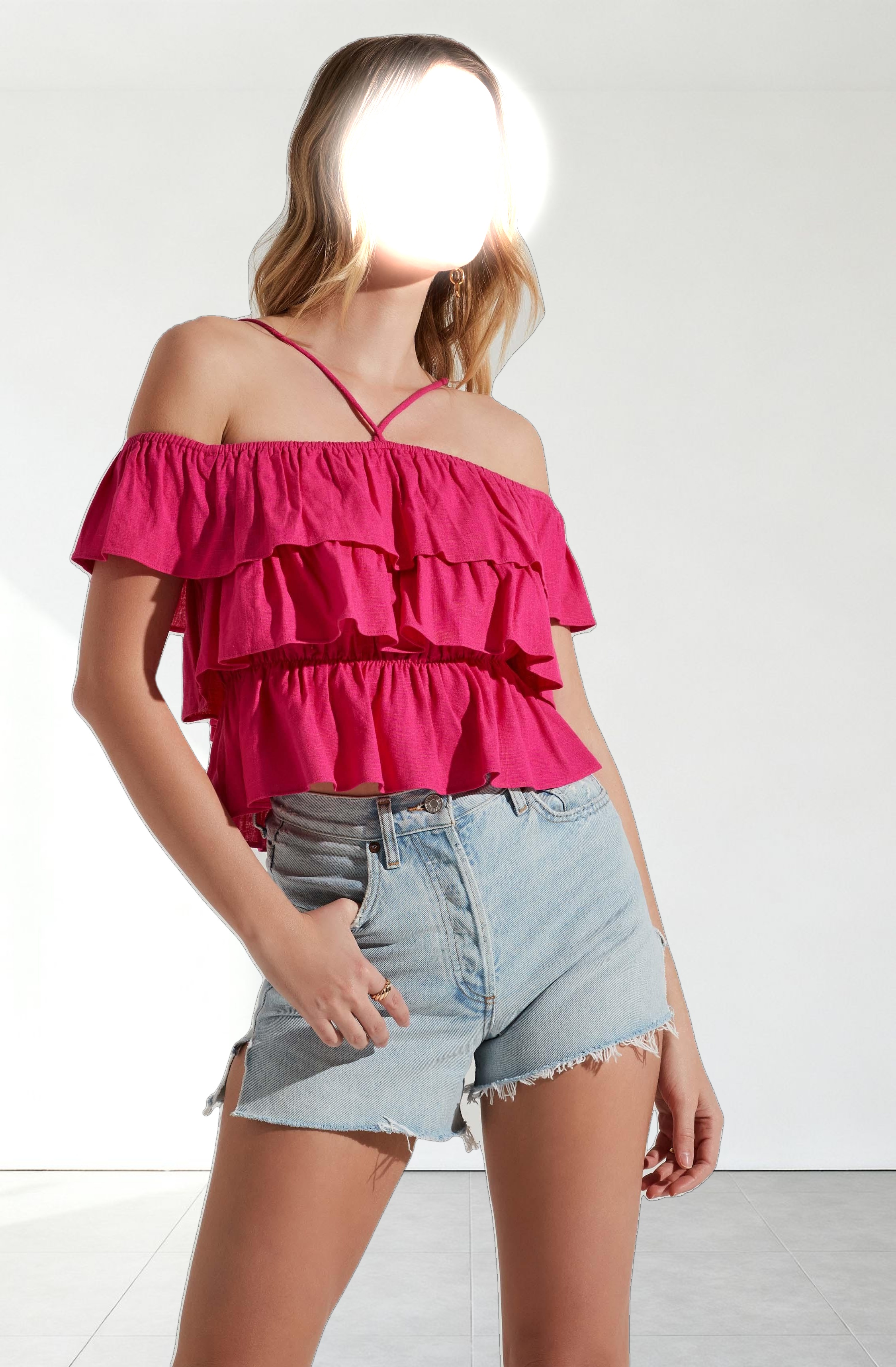 Halter Tiered Ruffle Top