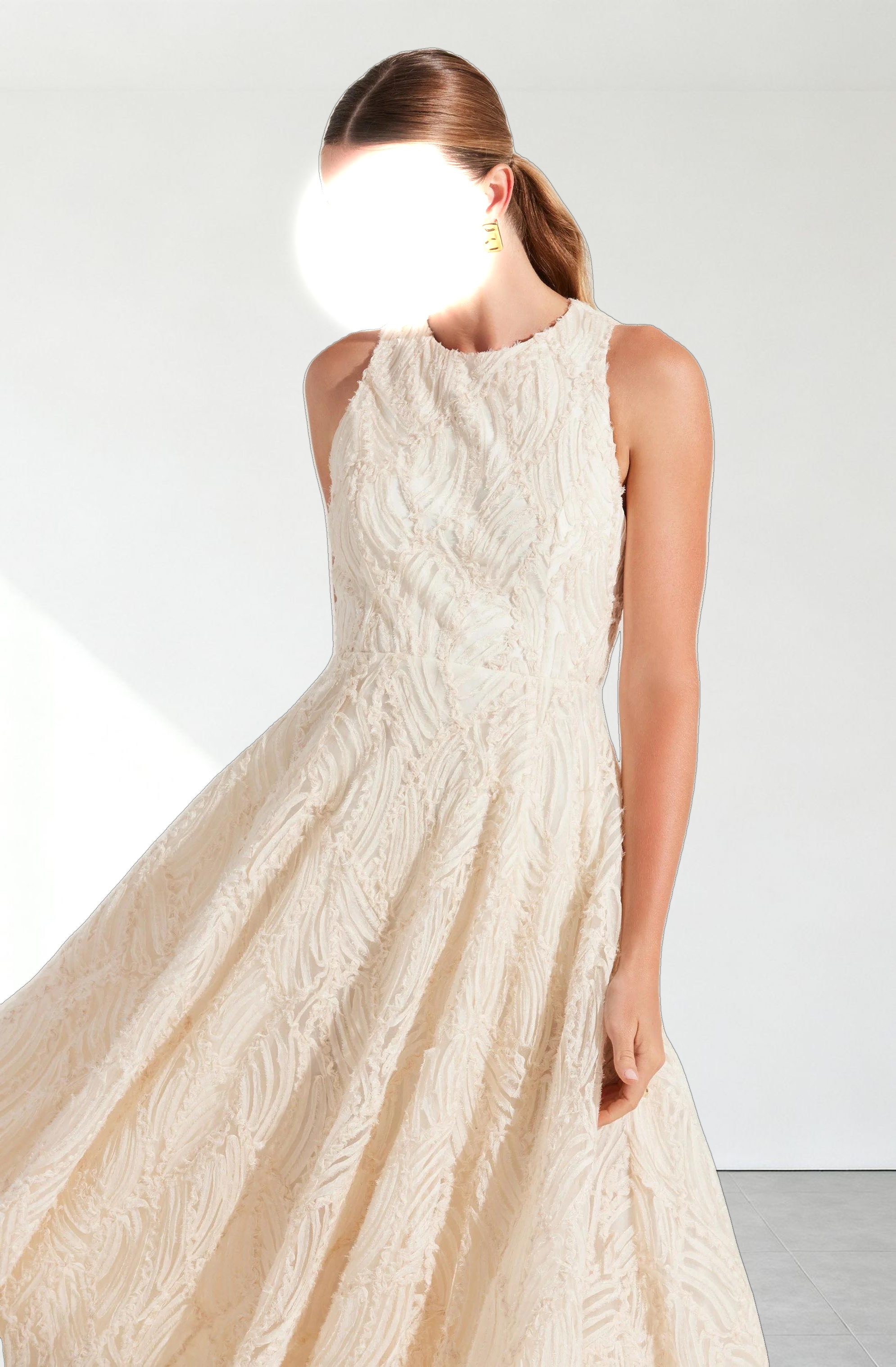 Lillemor 3D Textured Midi Dress