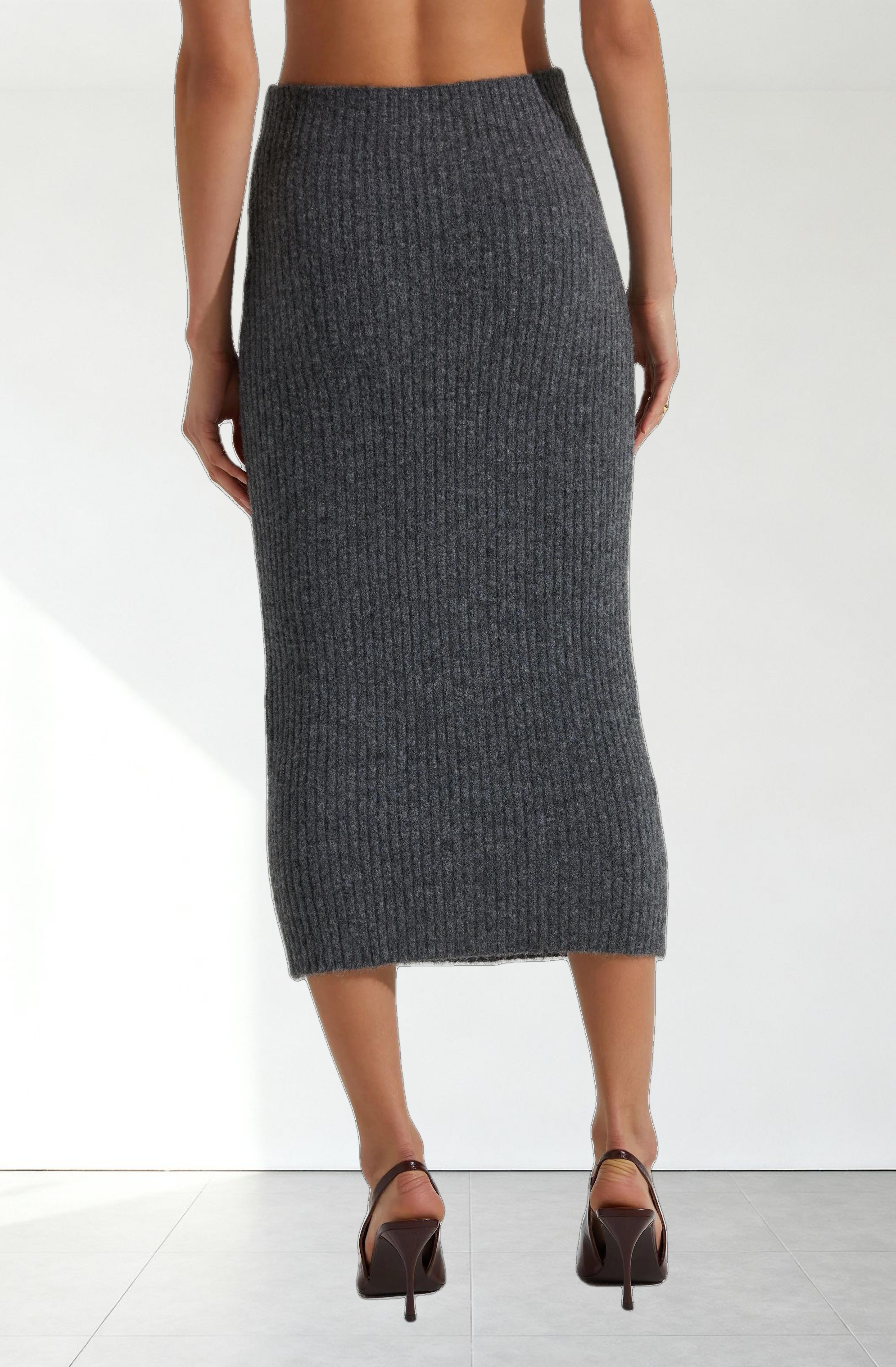 Neve Ribbed Sweater Midi Skirt