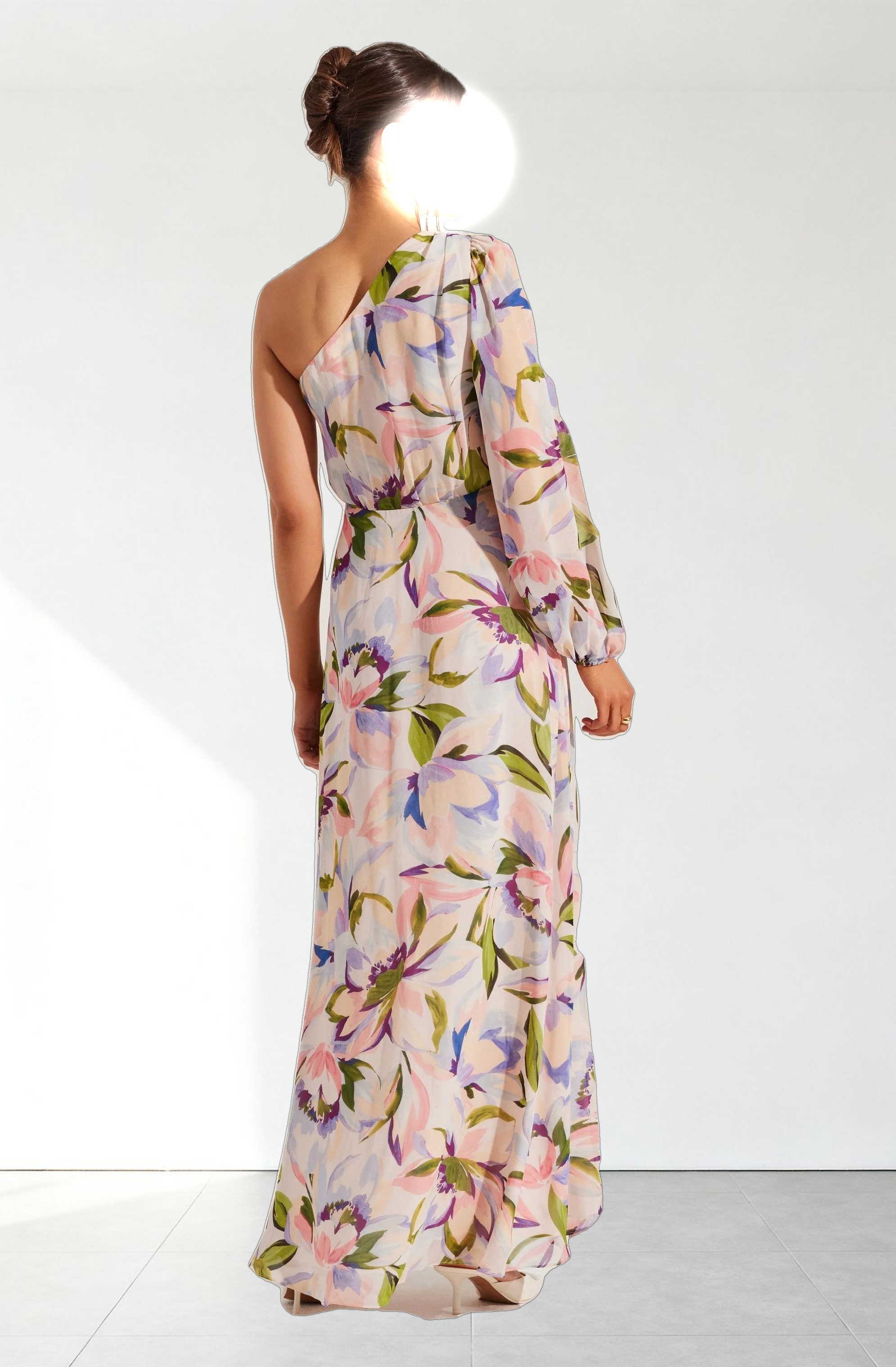 Sandersonia Floral One Shoulder Dress