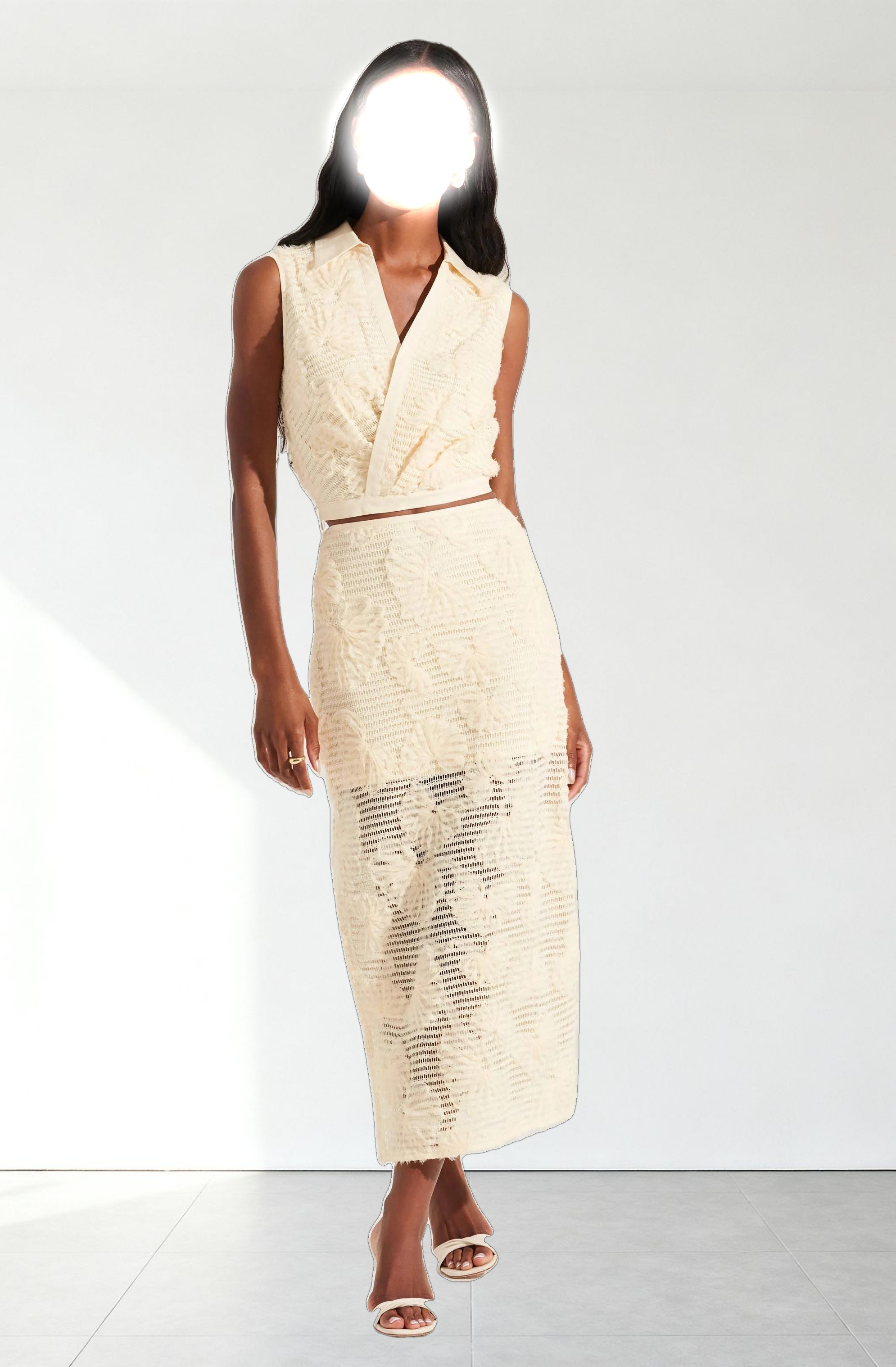 Sol Textured Floral Knit Top