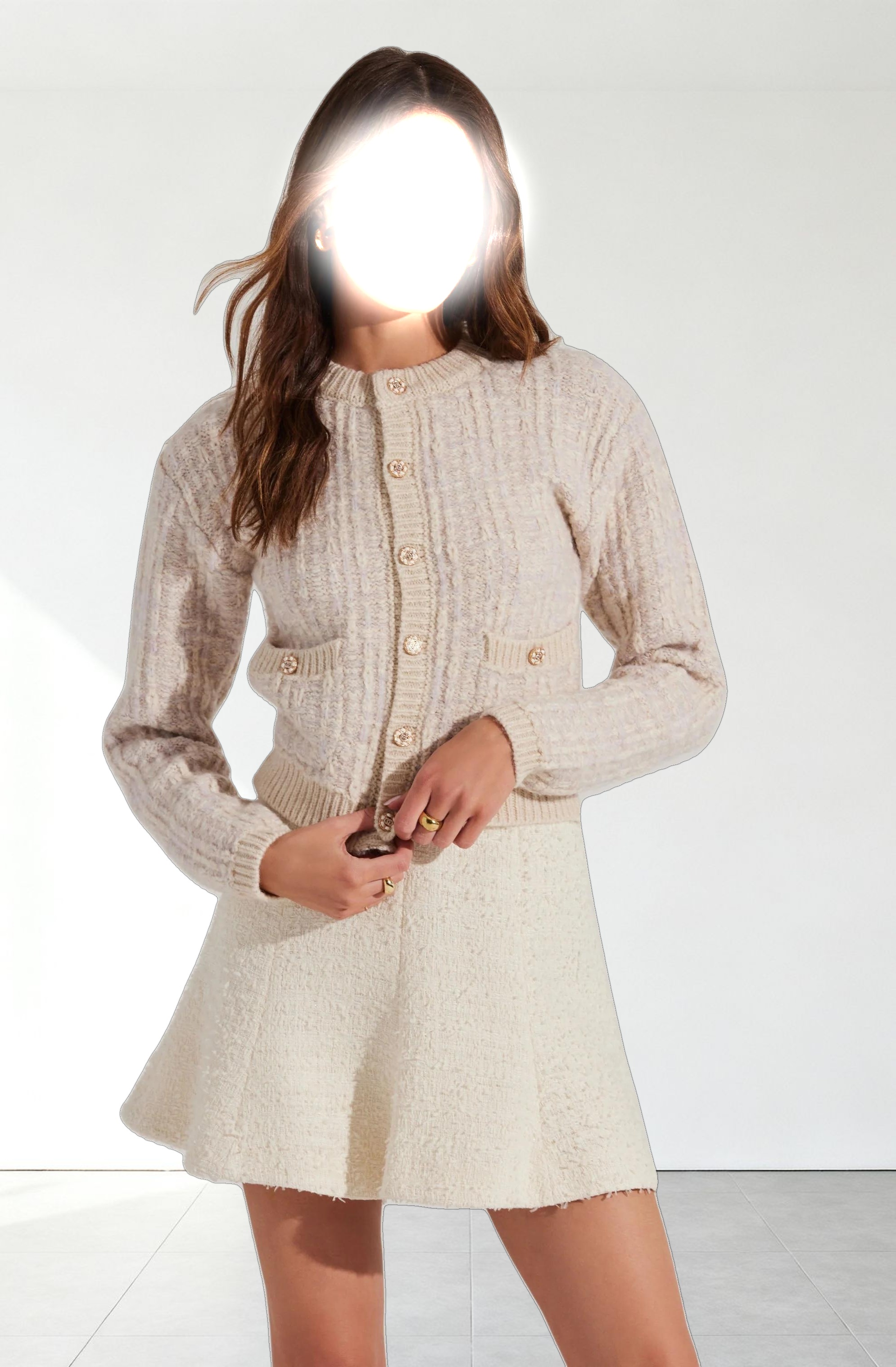 Leyla Contrast Trim Cardigan