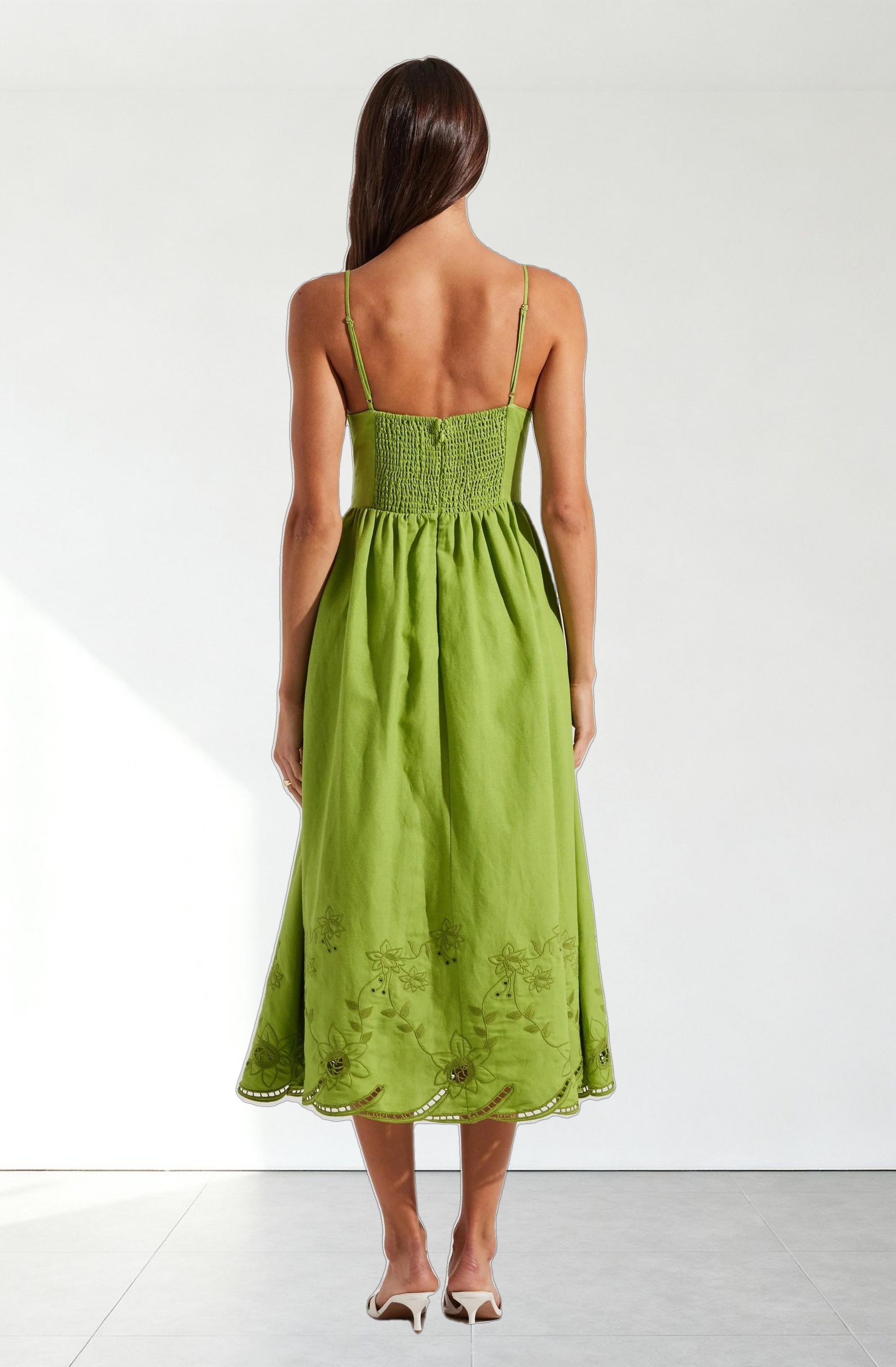 Kaidi Embroidered Midi Dress