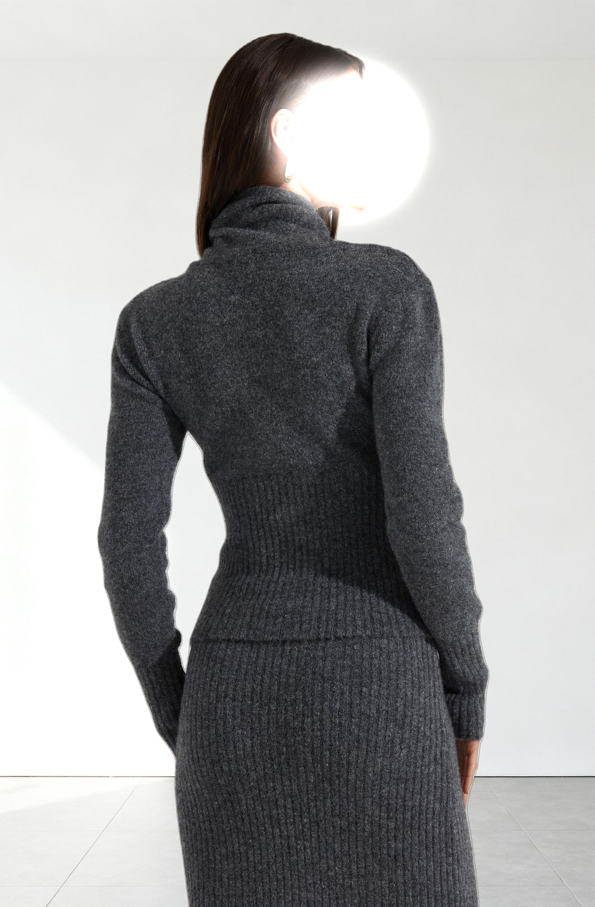 Neve High Neck Crossover Sweater