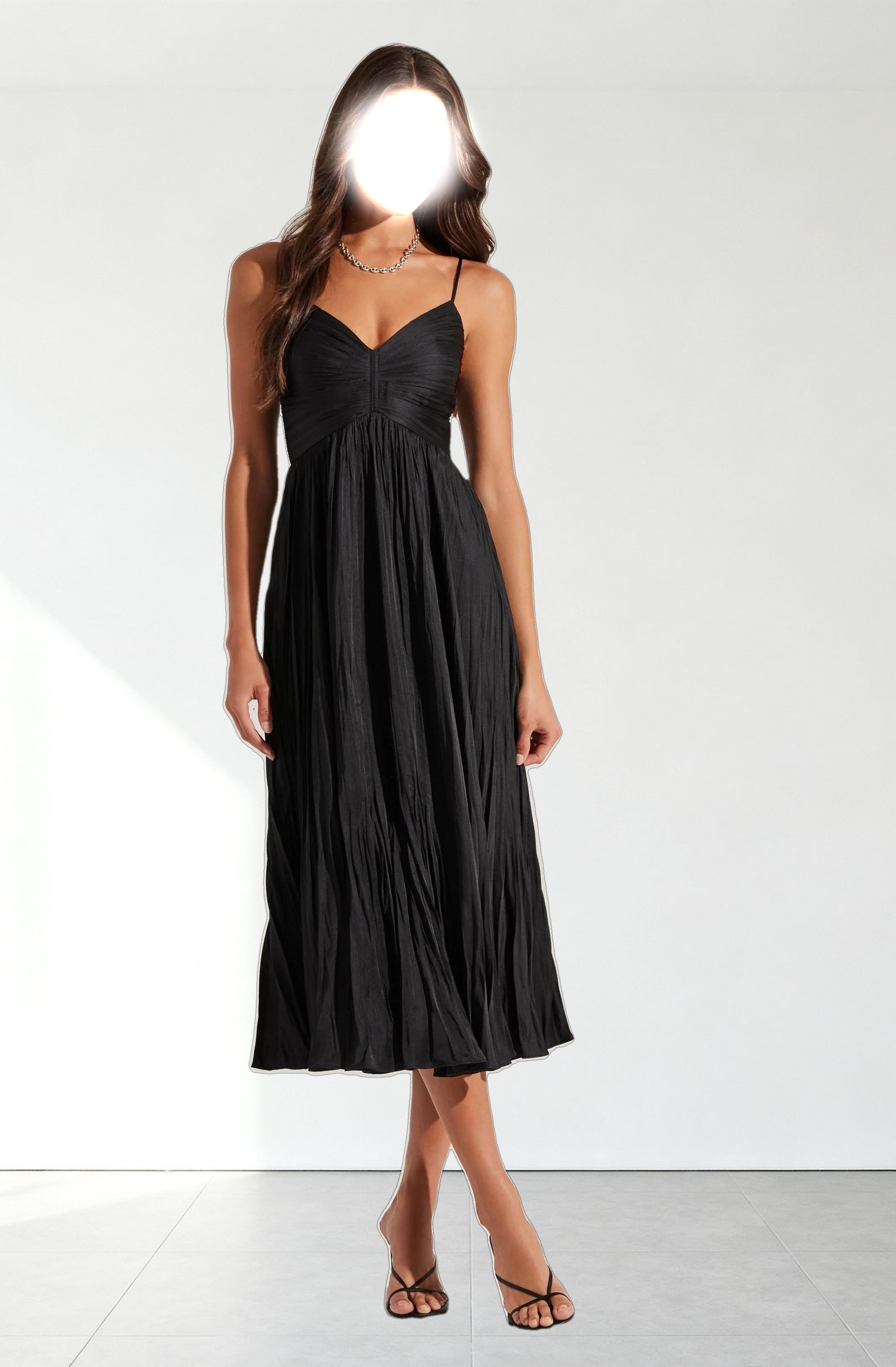 Maeve Pleated Midi Dress