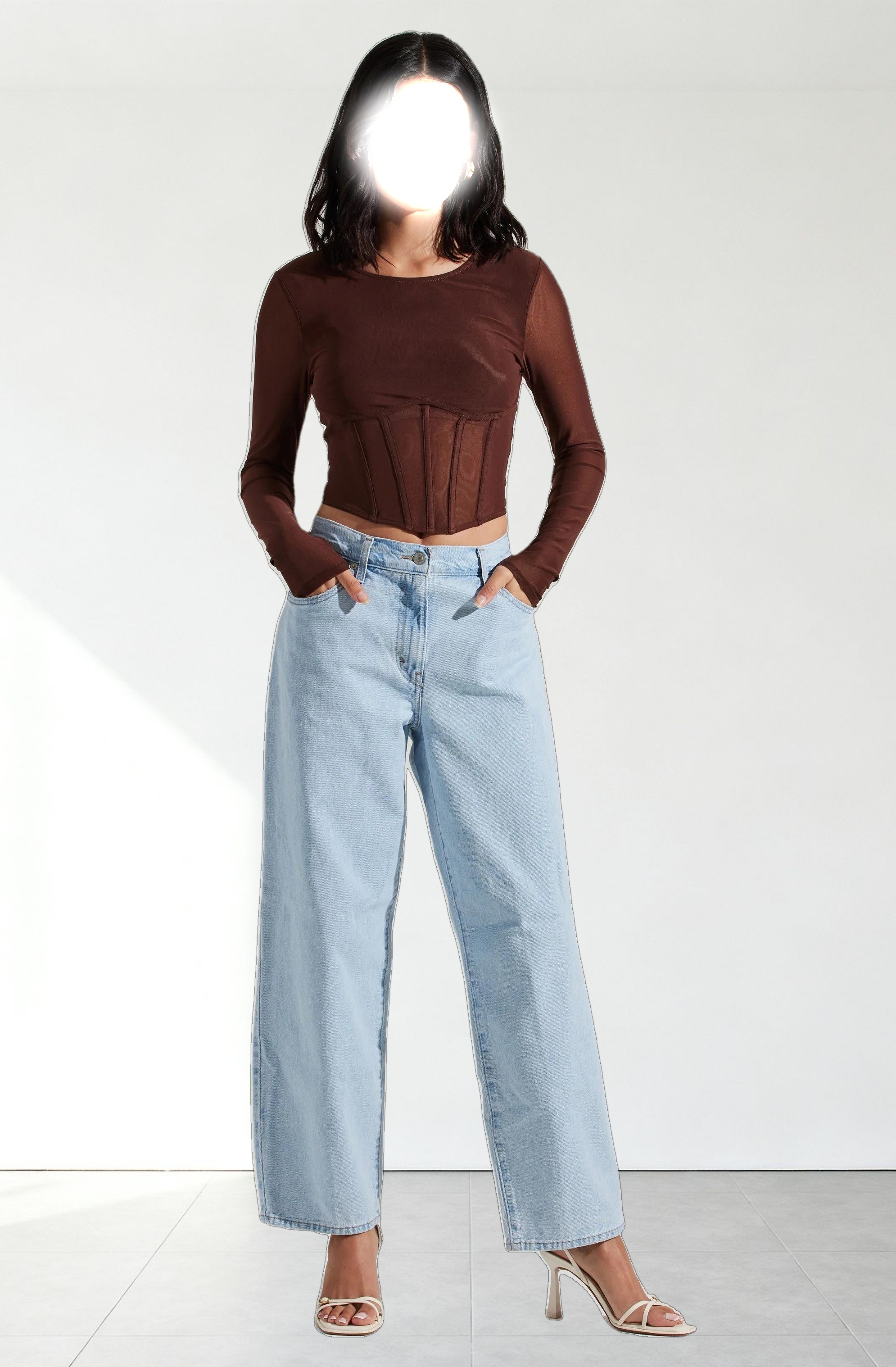 Kezia Corset Long Sleeve Top