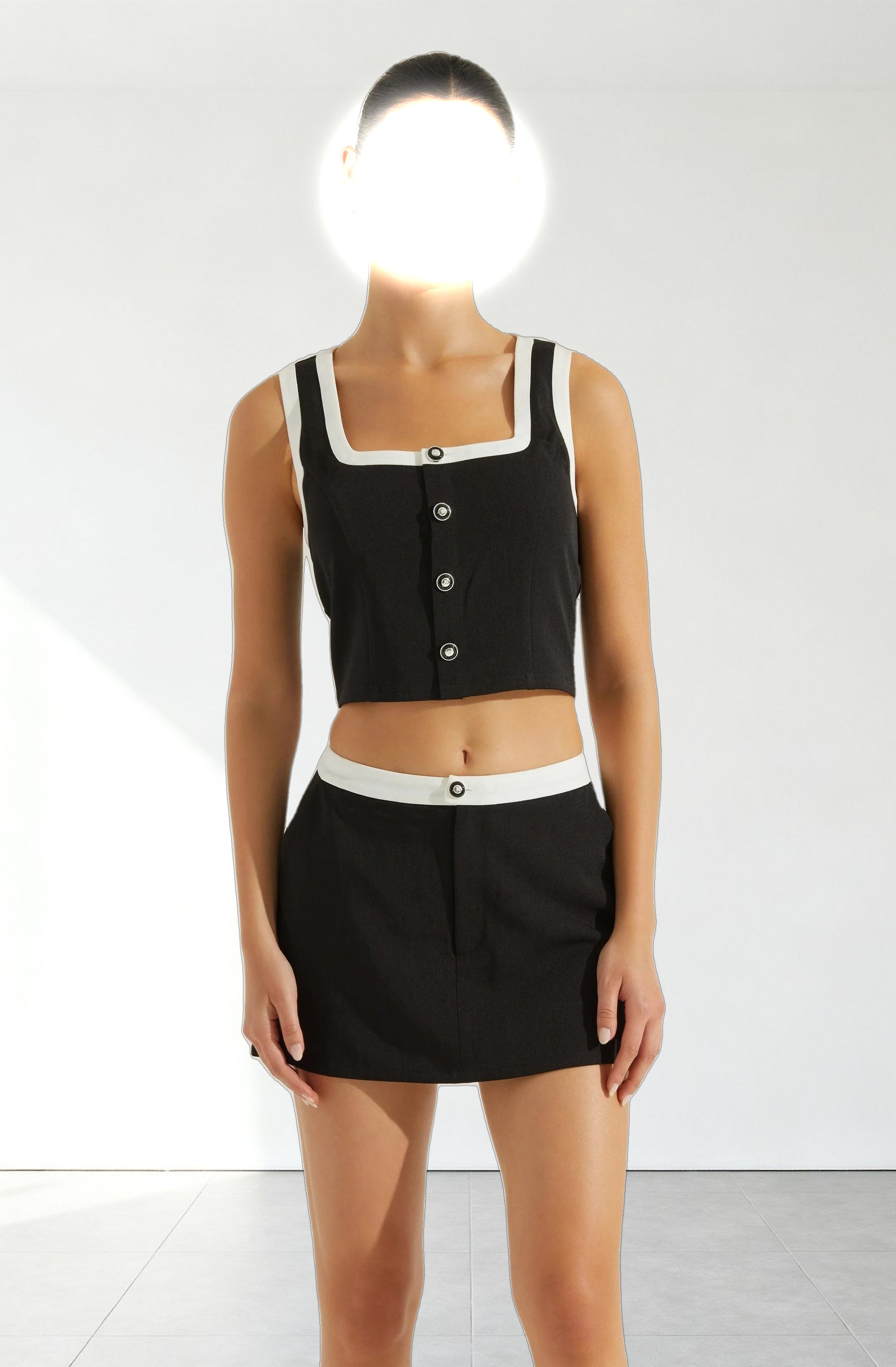 Rory Contrast Trim Top