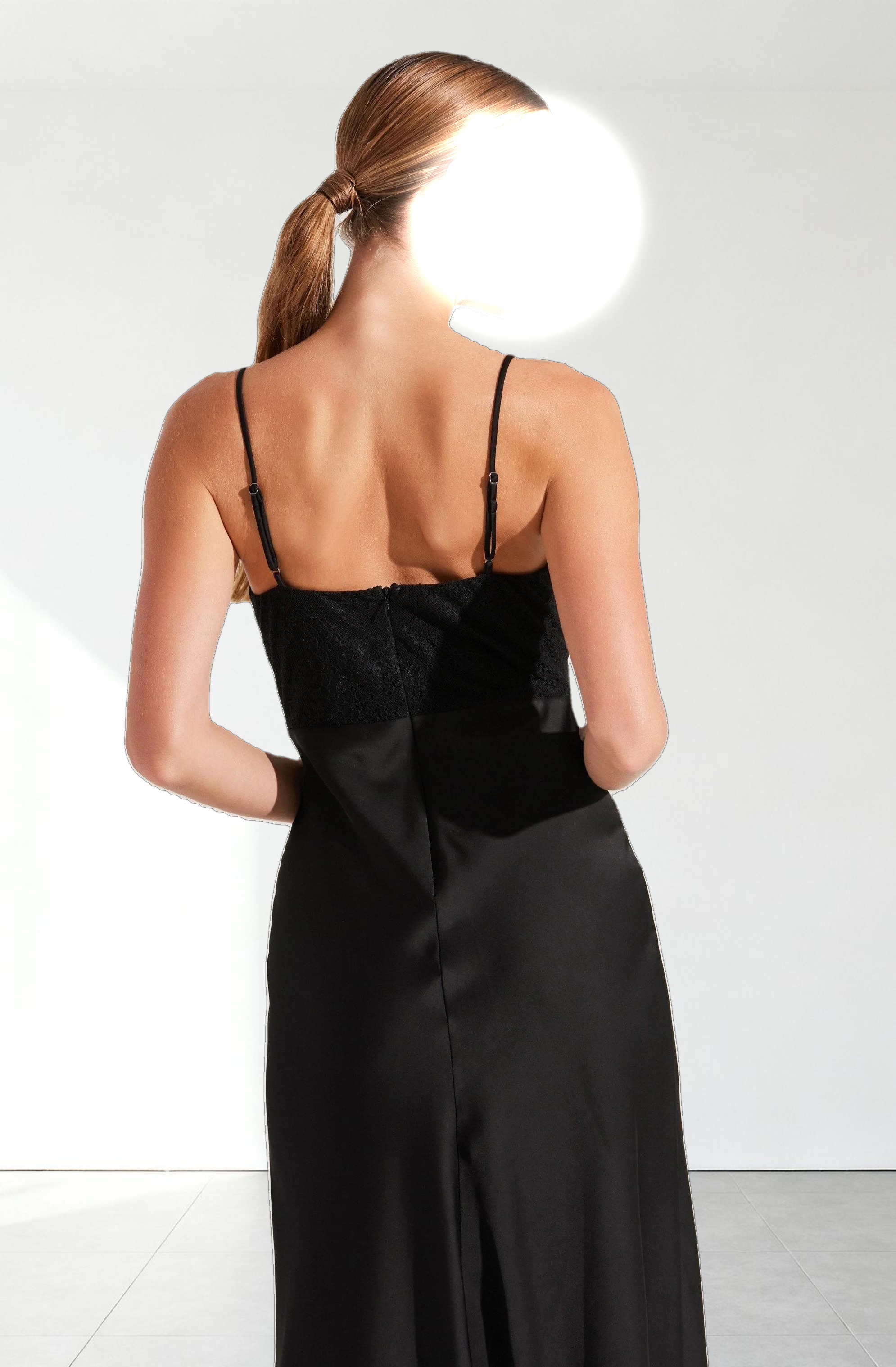 Lace Bustier Midi Dress