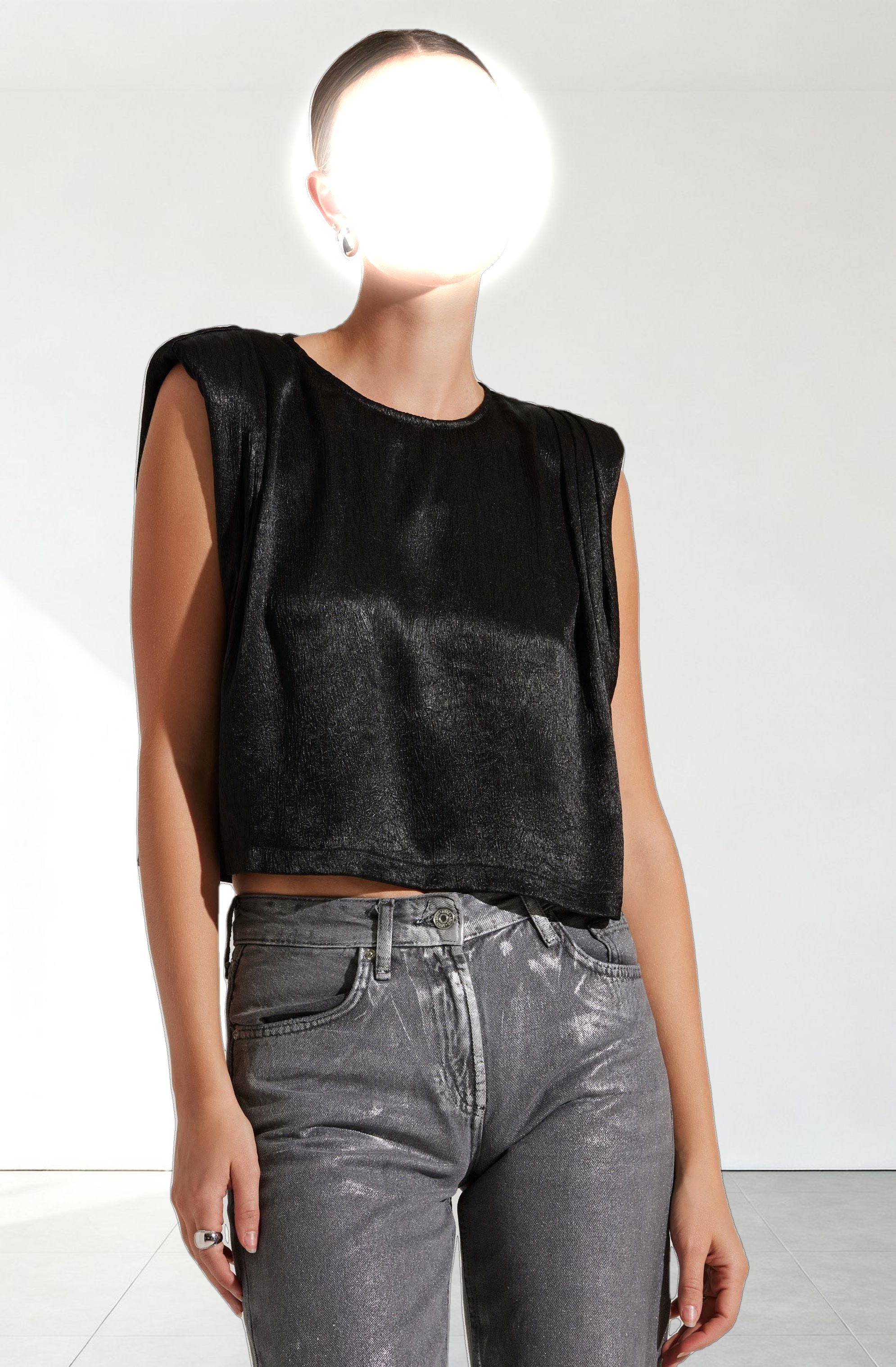 Isola Boxy Shoulder Pad Top