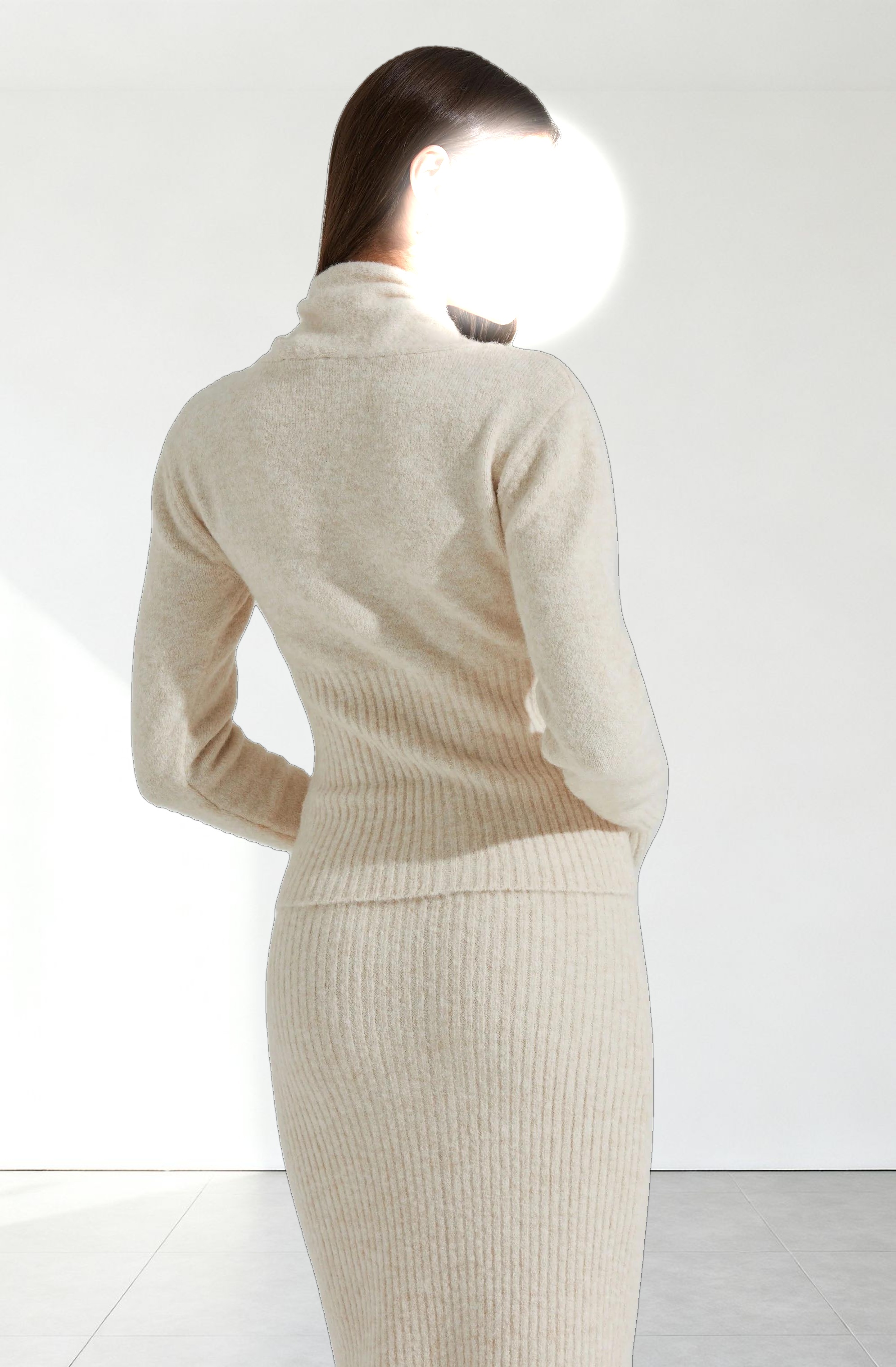 Neve High Neck Crossover Sweater