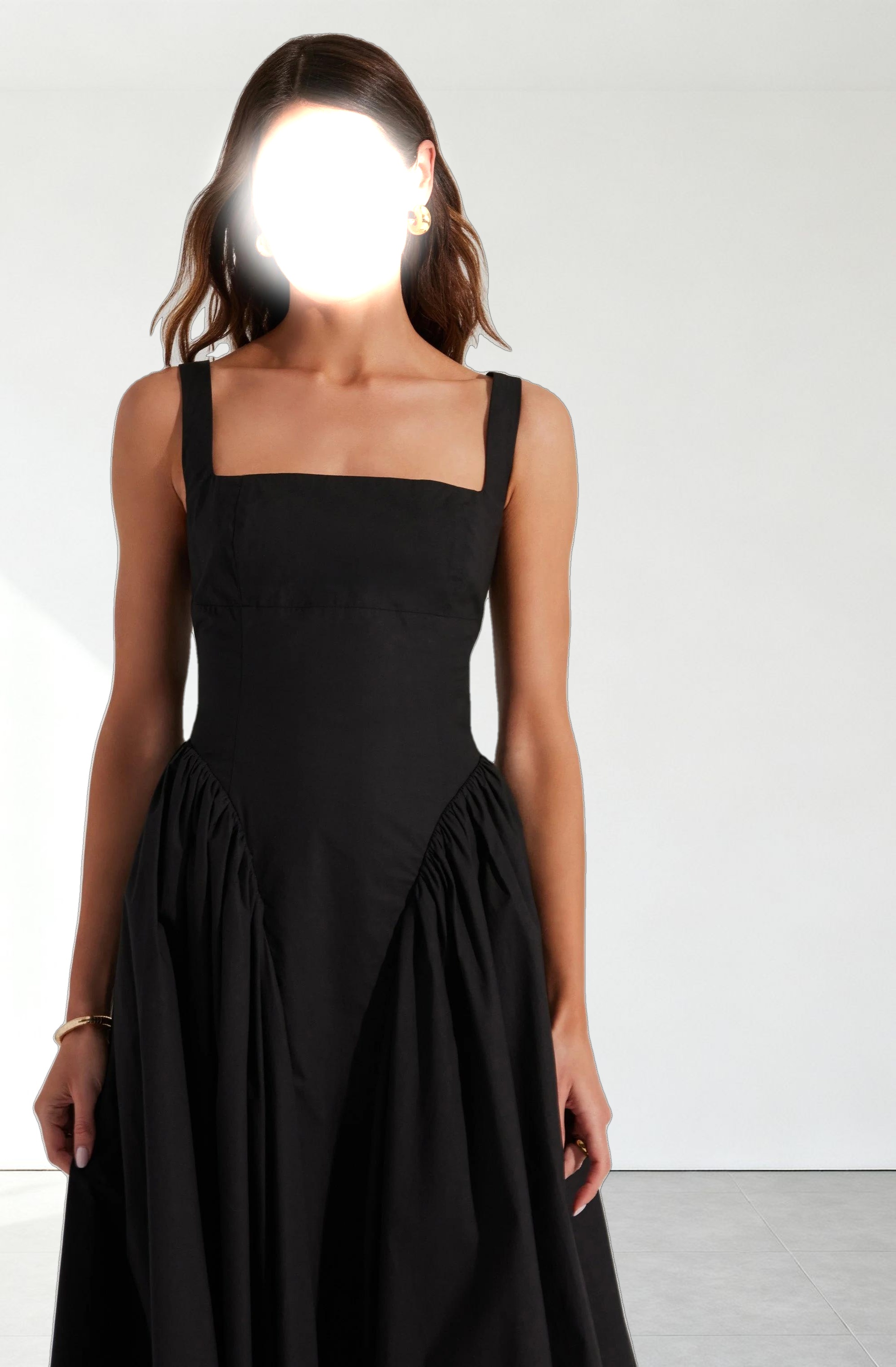 Vinya Poplin Drop Waist Dress