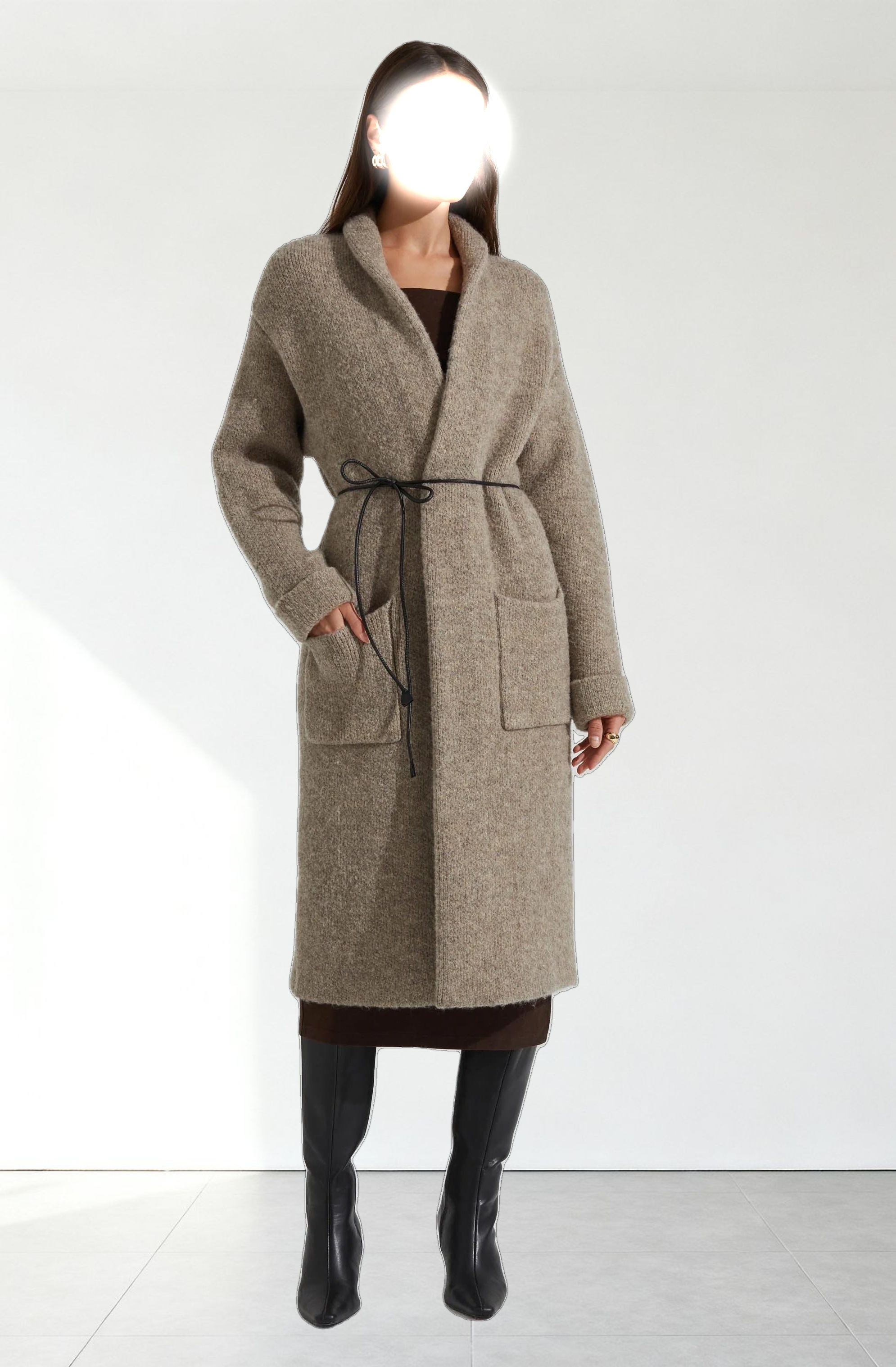 Noor Belted Maxi Cardigan