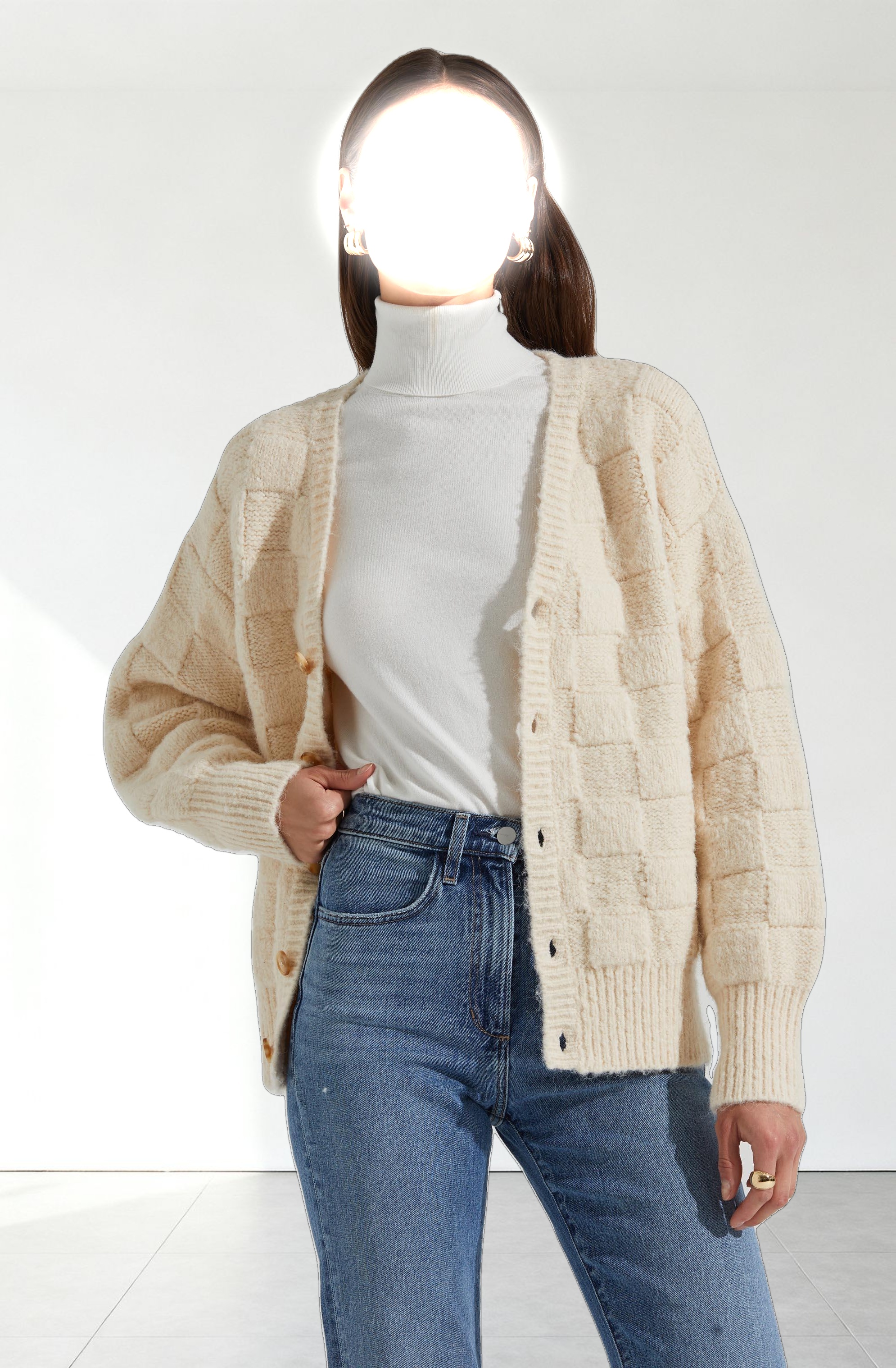 Quinby Checkered Cardigan