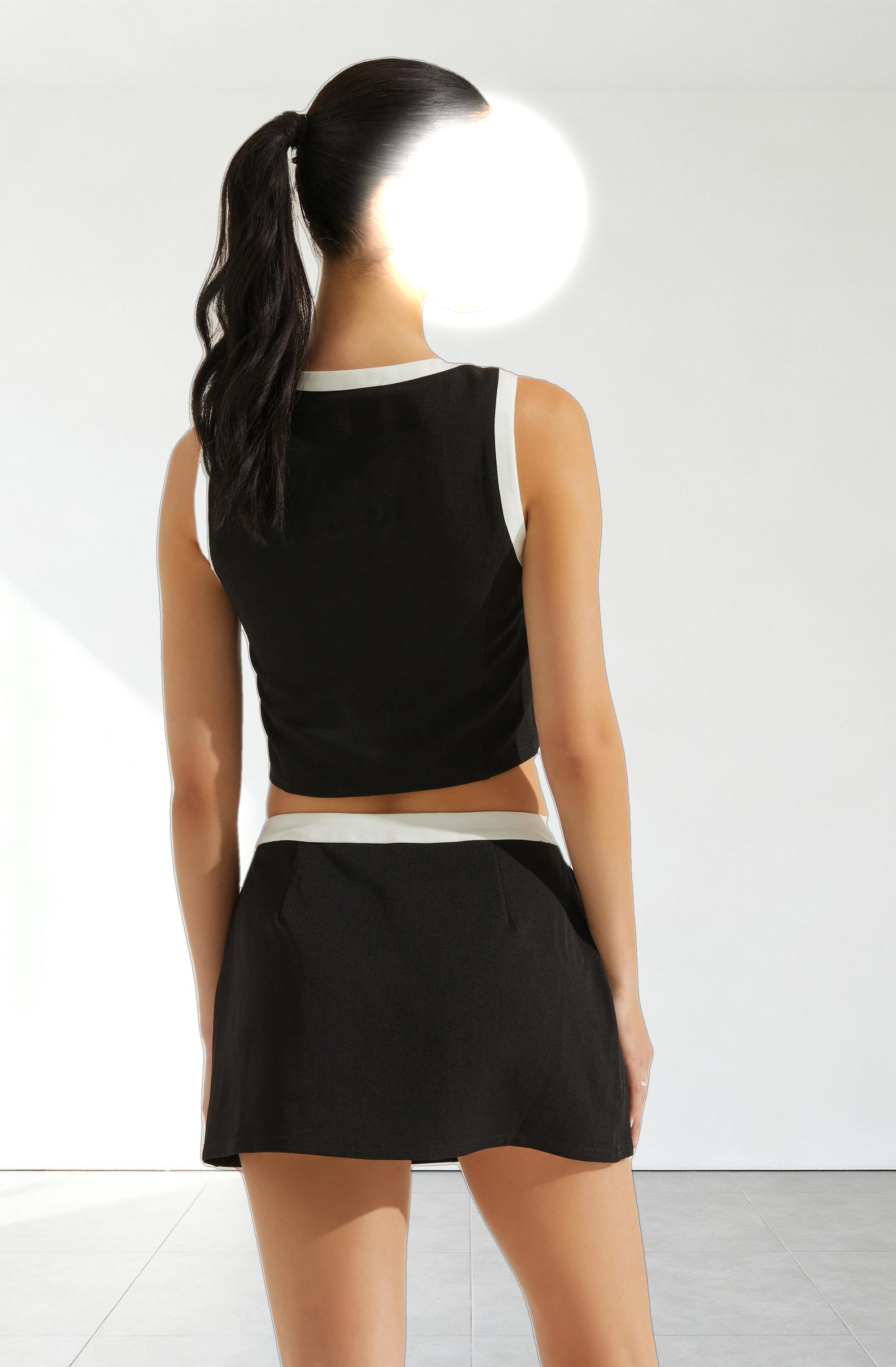 Rory Contrast Trim Top