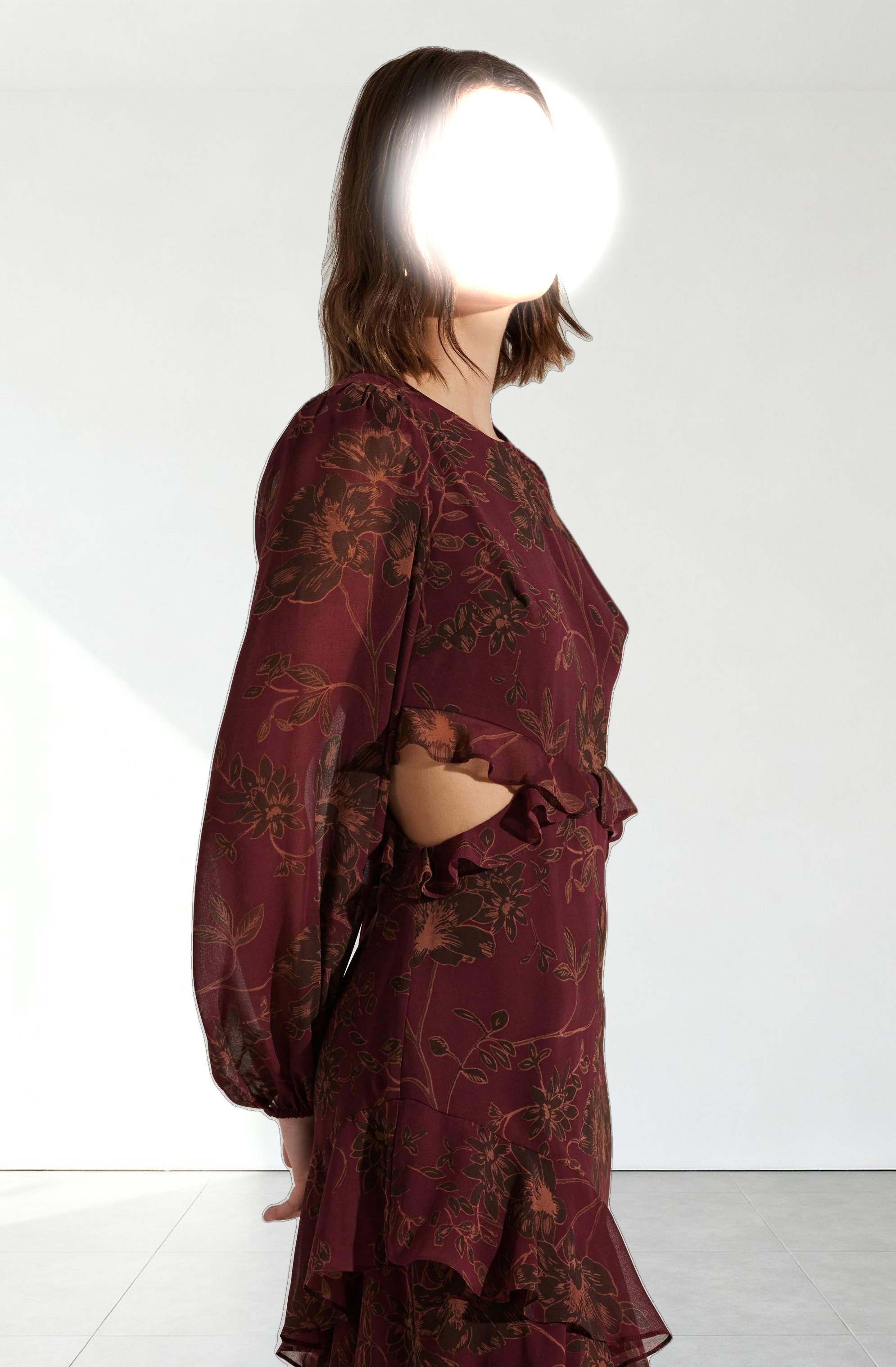 Biella Ruffle Floral Maxi Dress