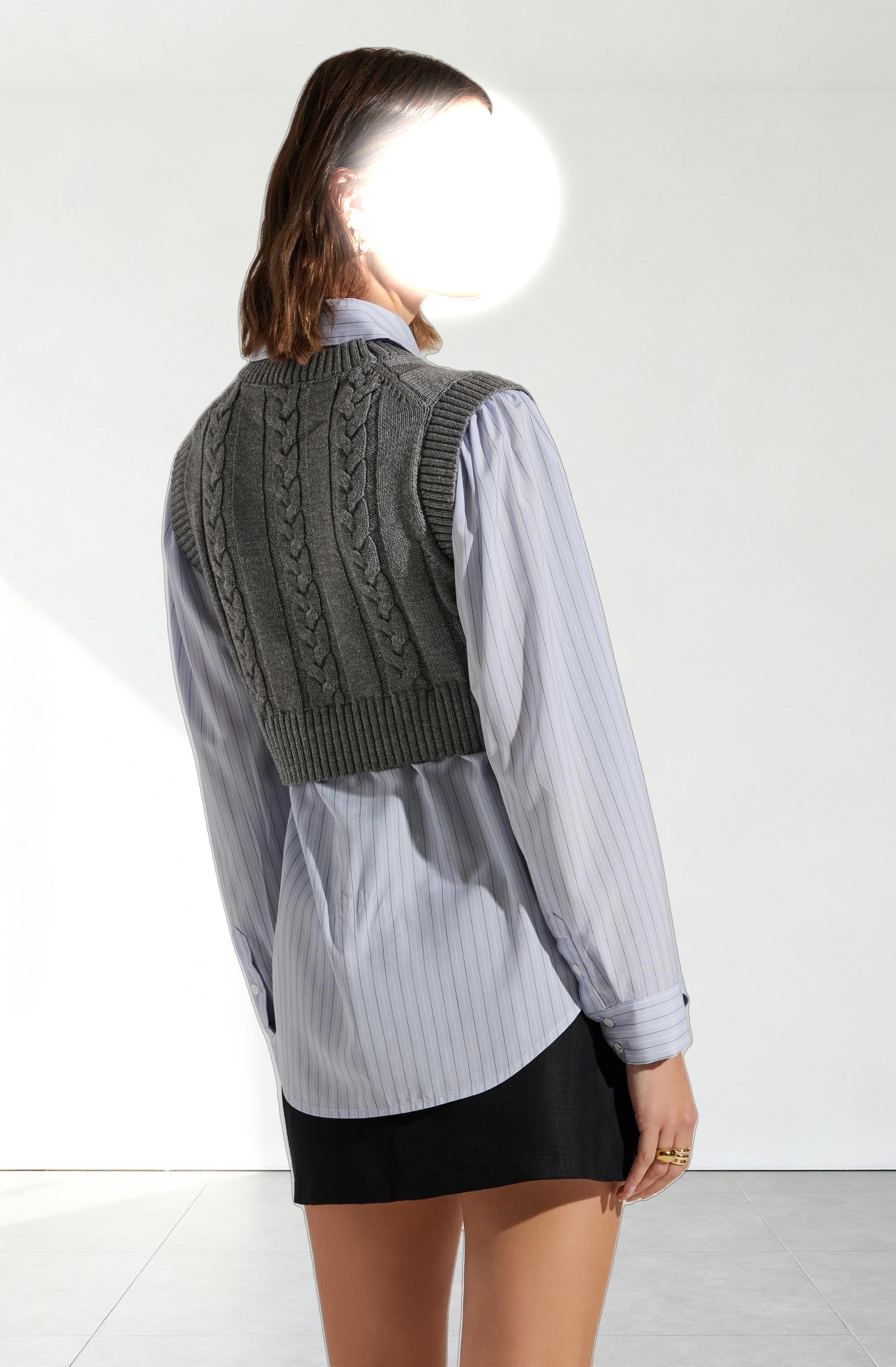 Flannery Layered Cable Combo Shirt