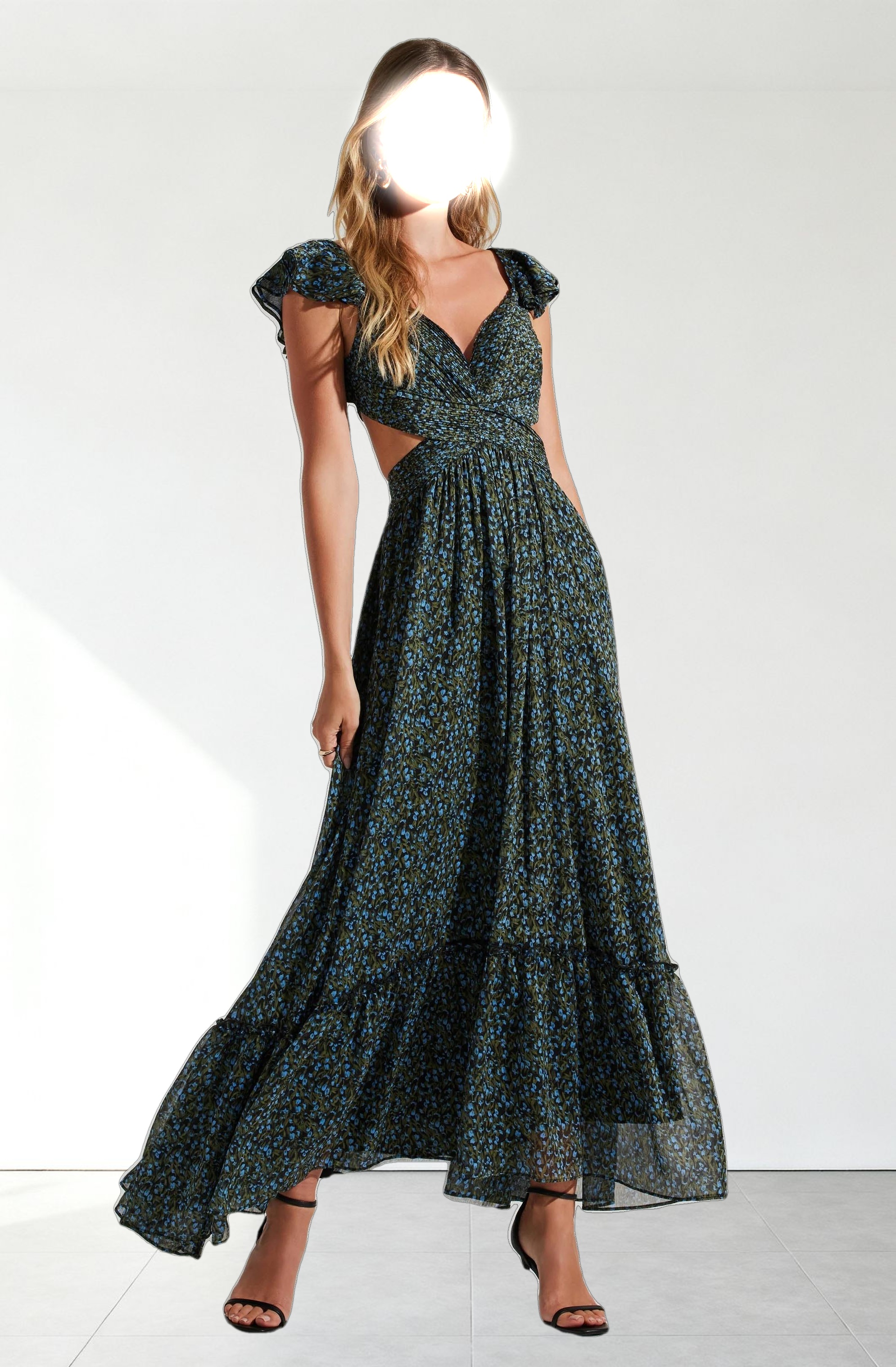 Primrose Floral Strappy Back Maxi Dress