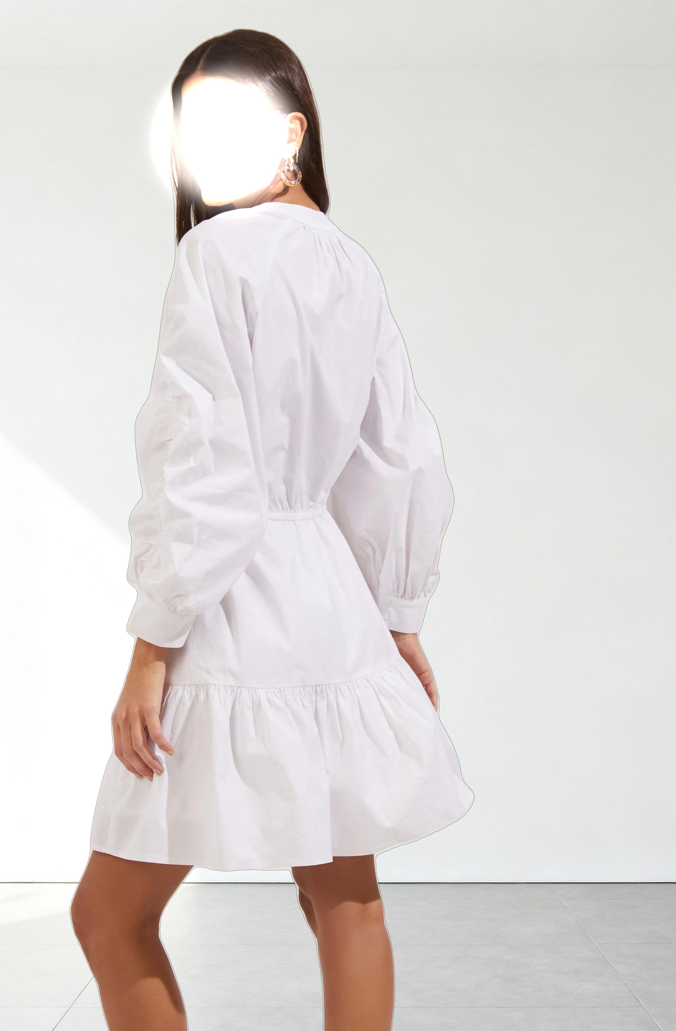 Ruched Long Sleeve Dress