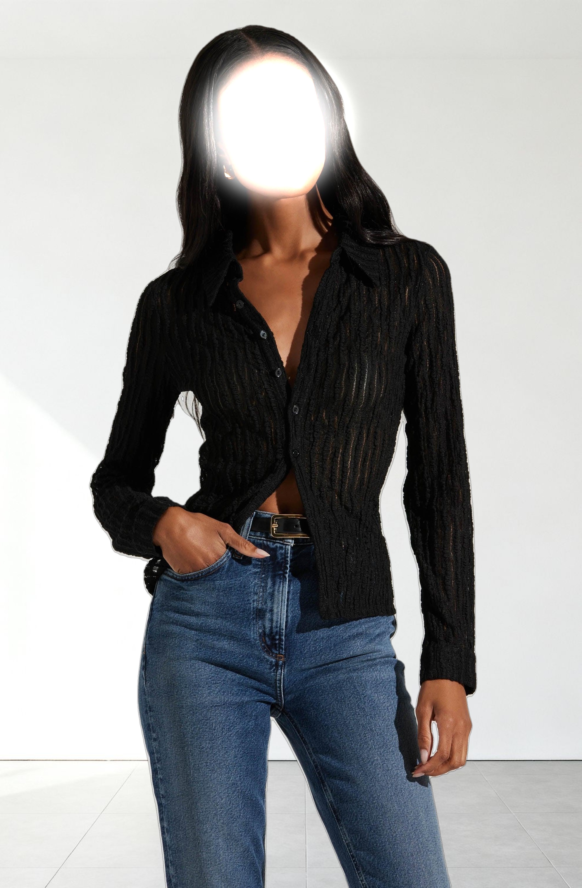 Iryna Sheer Textured Top