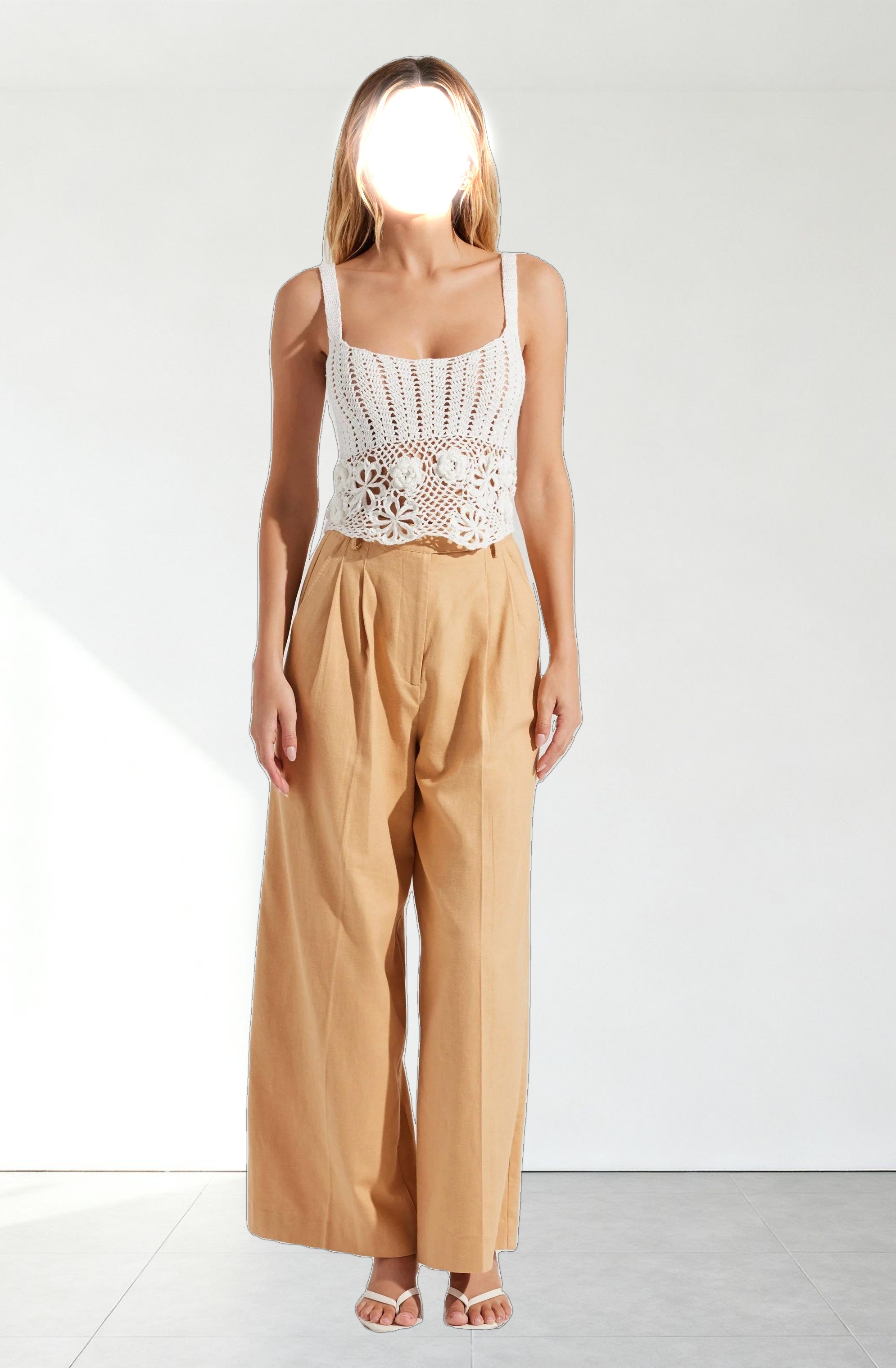 Everly Floral Crochet Sweater Top