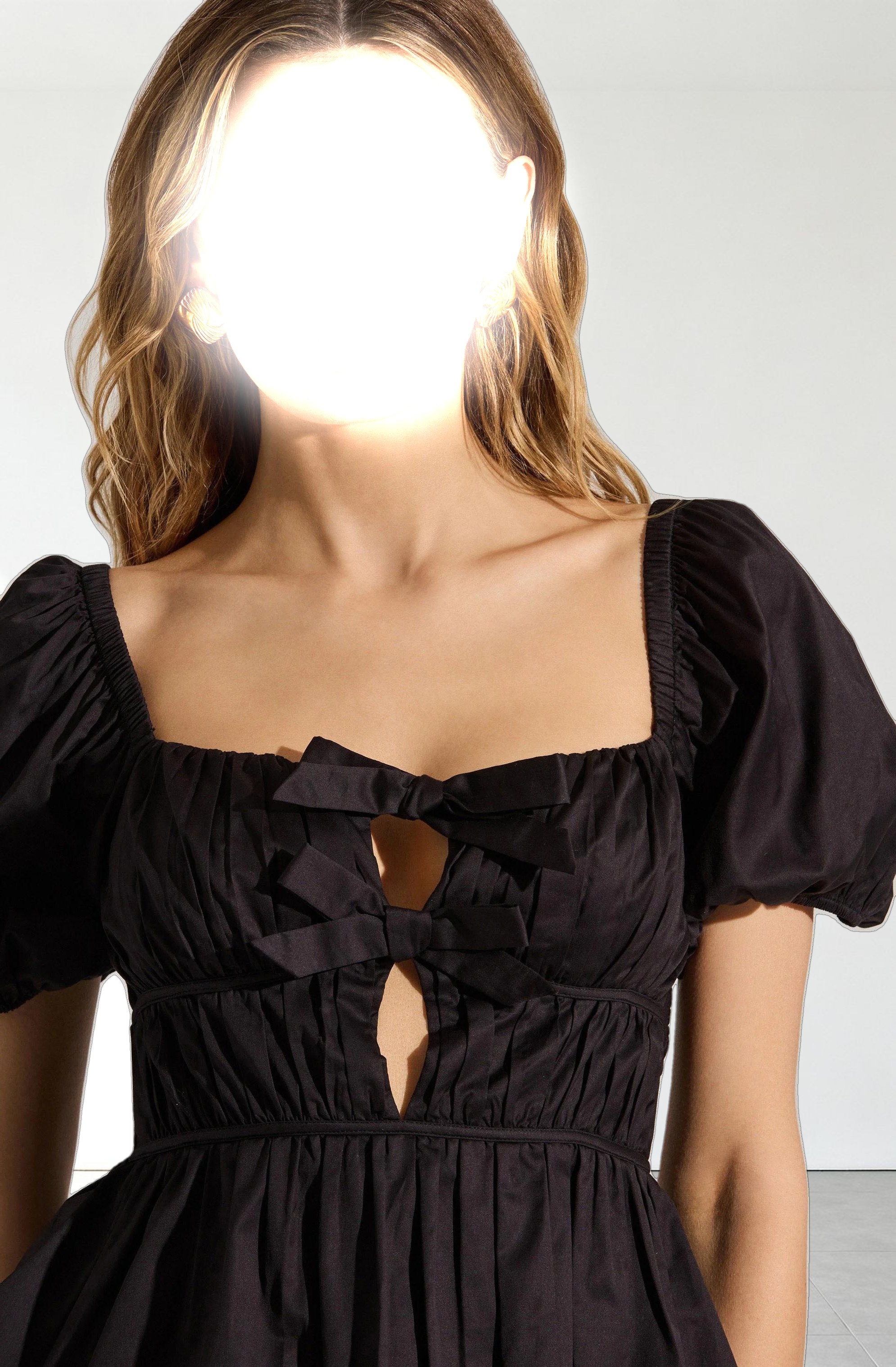 Bow Front Peplum Top