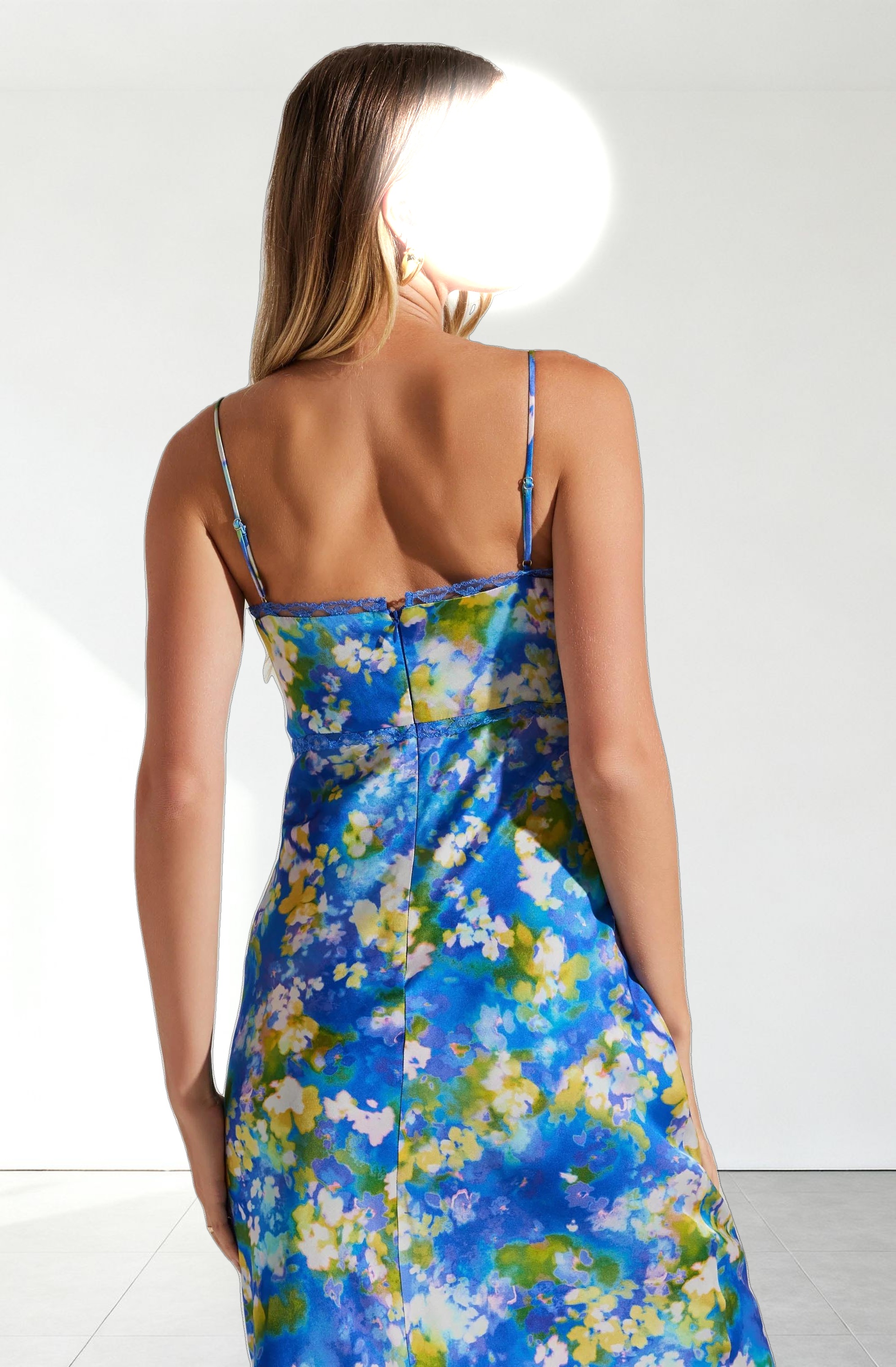 Florianne Floral Satin Maxi Dress