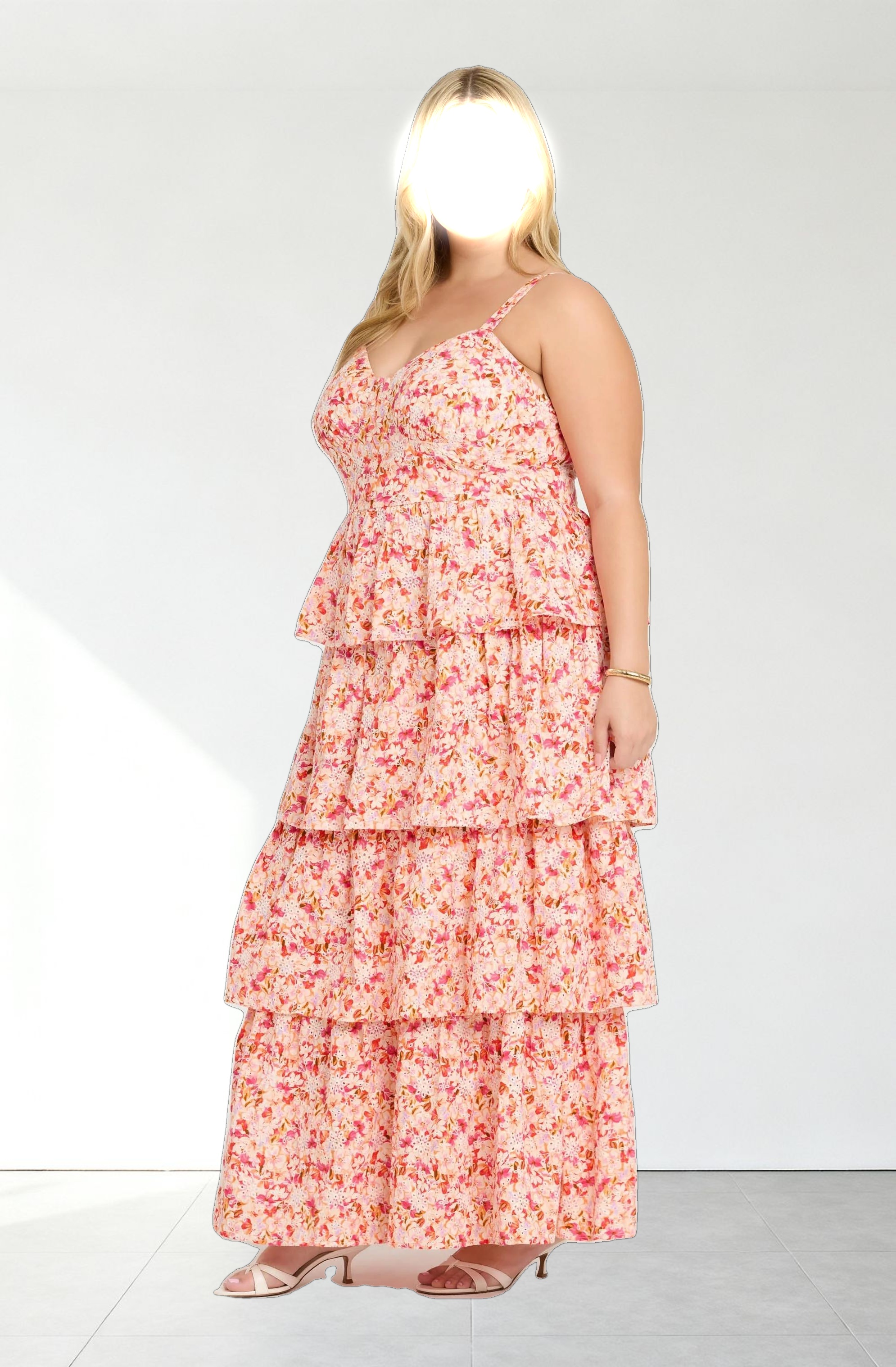 Midsummer Eyelet Tiered Maxi Dress