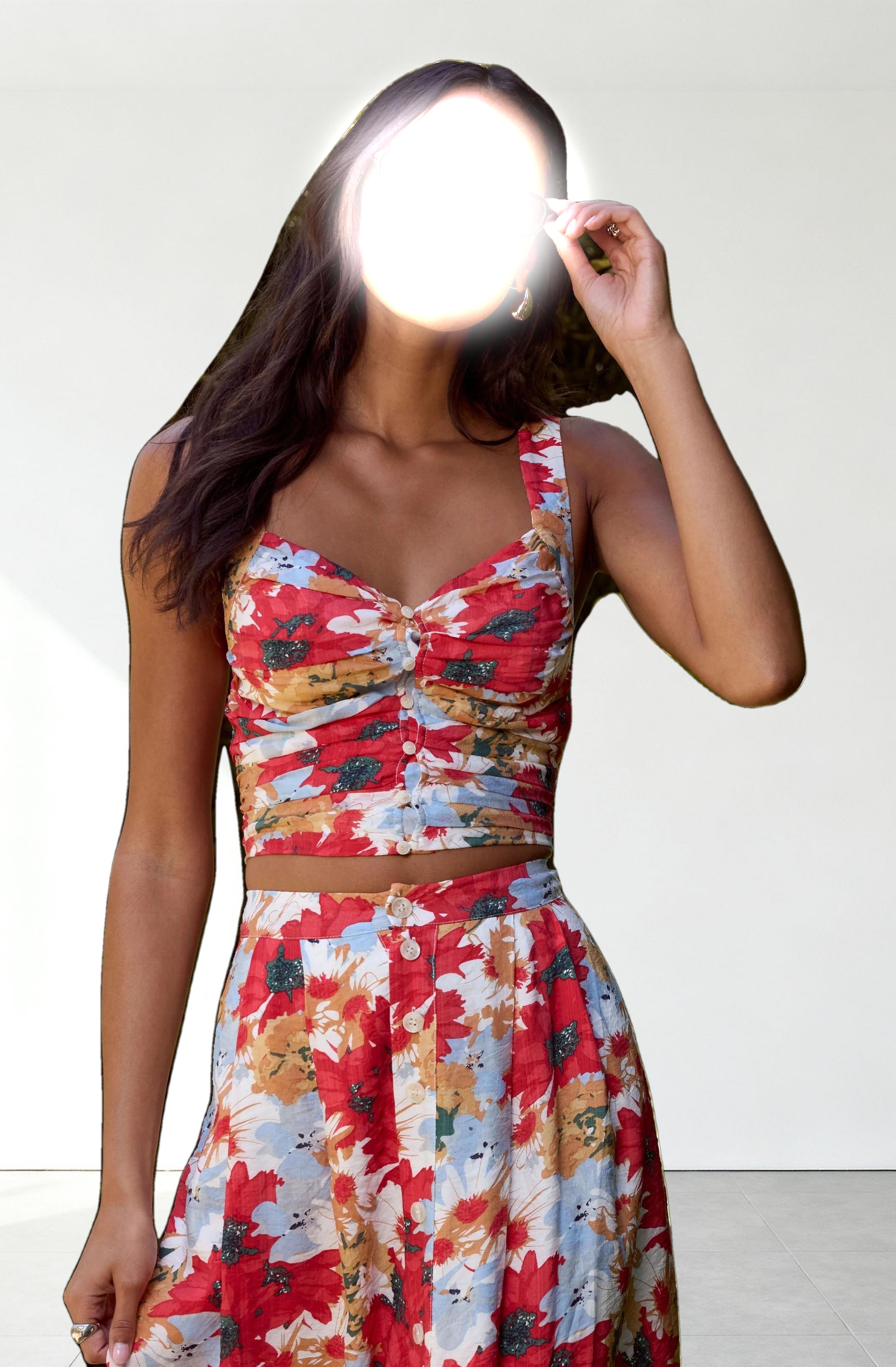 Ruched Bustier Crop Top