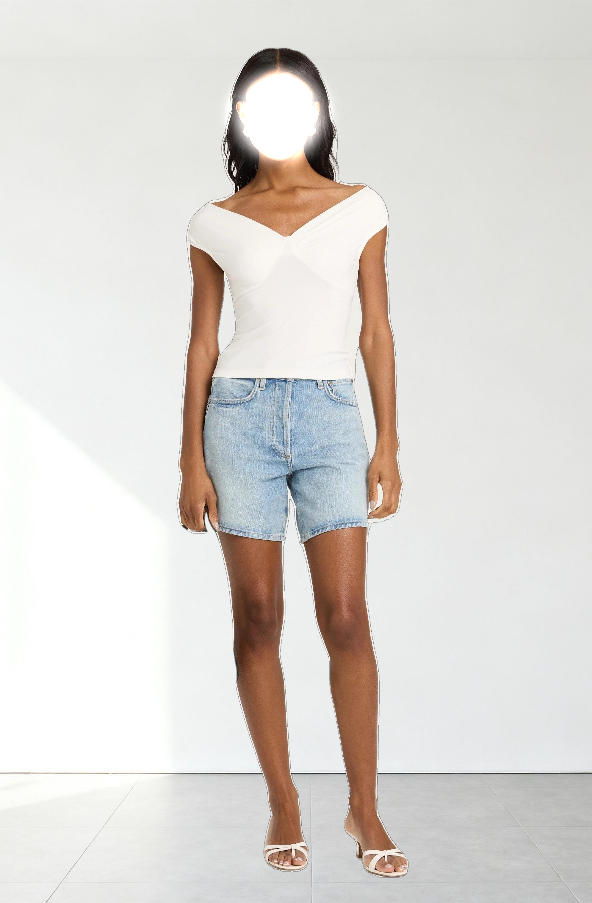 Ruched Off Shoulder Top