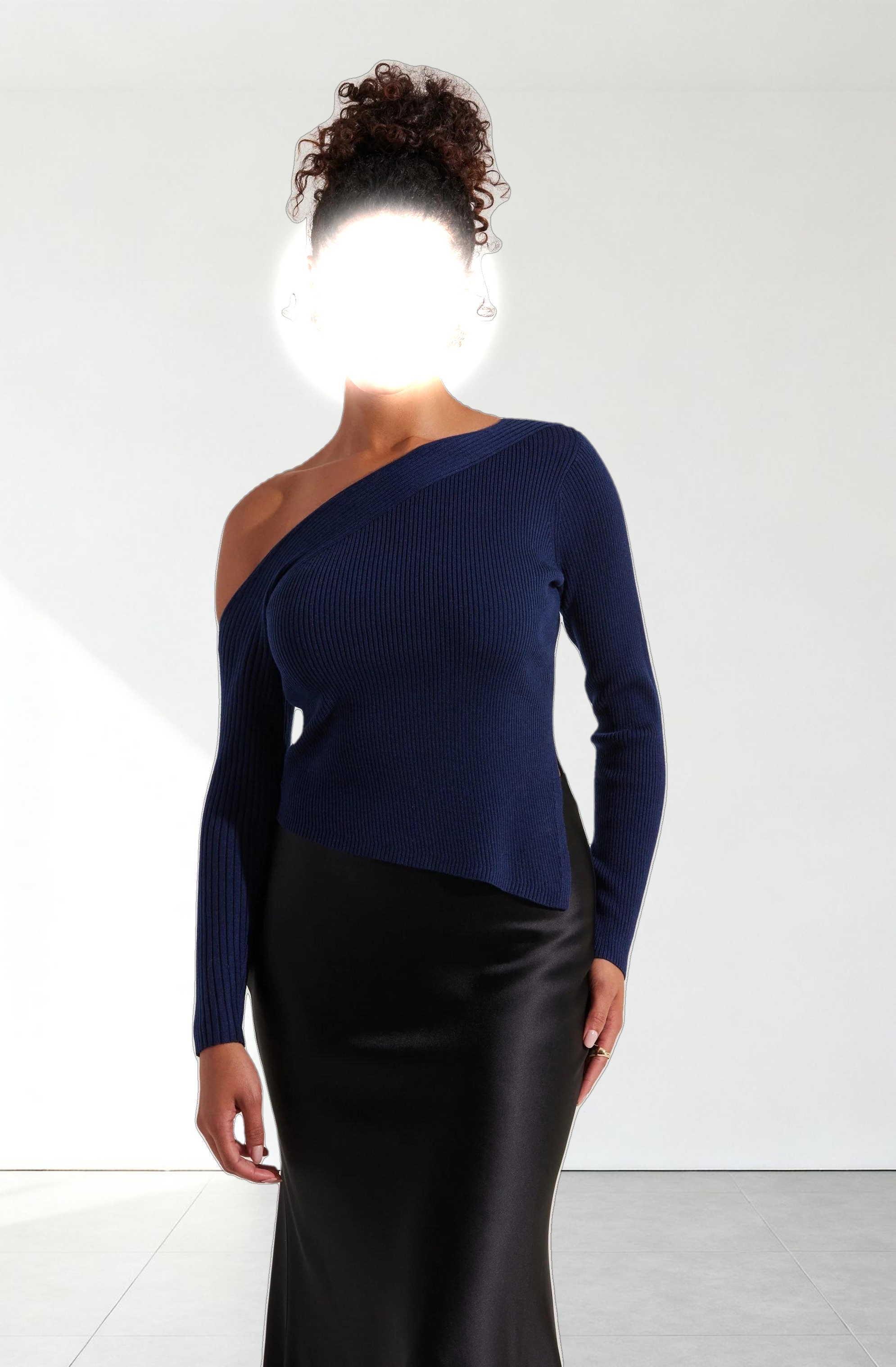 Aldari Off Shoulder Ribbed Sweater