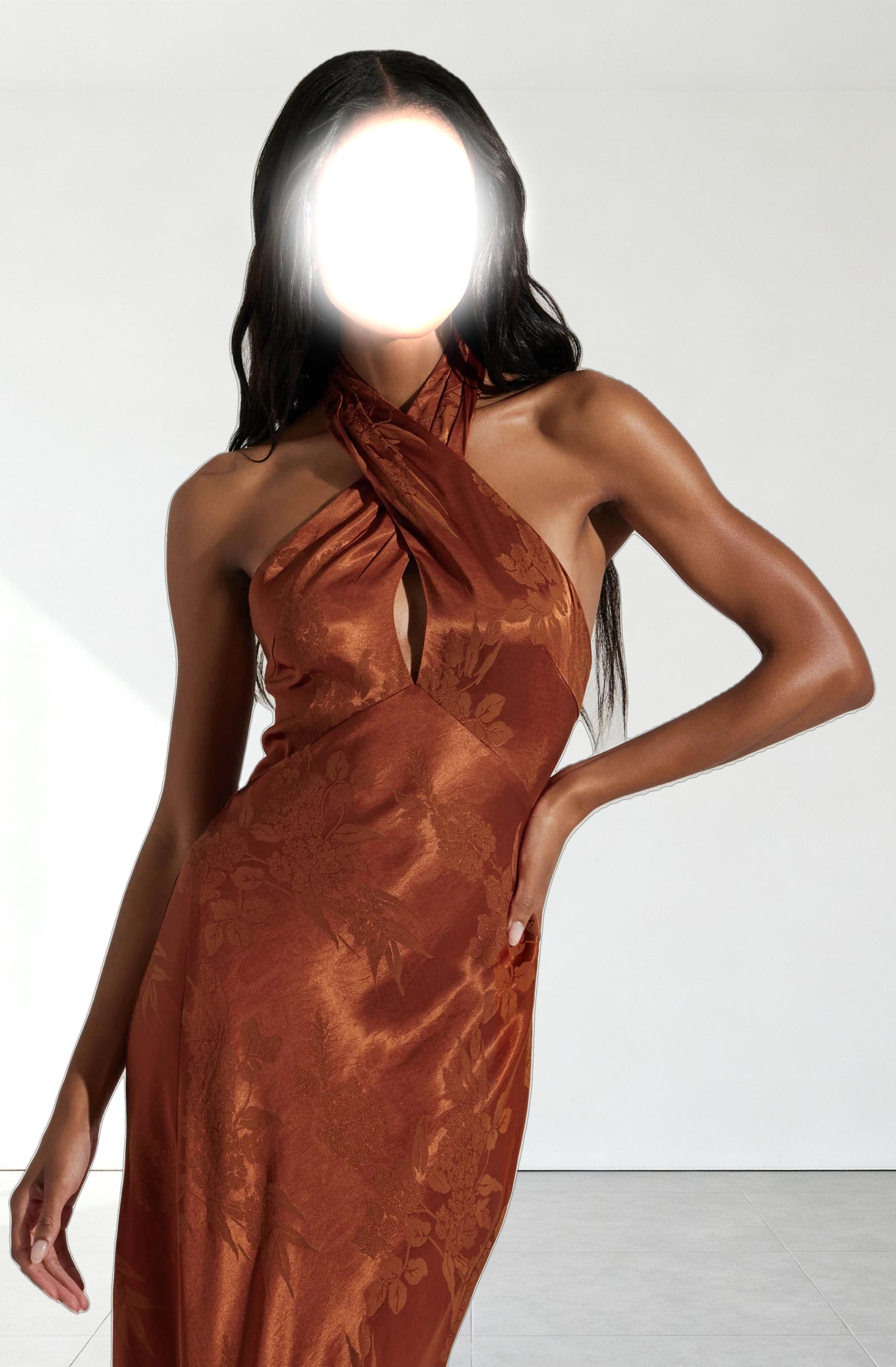 Marissa Halter Neck Midi Dress