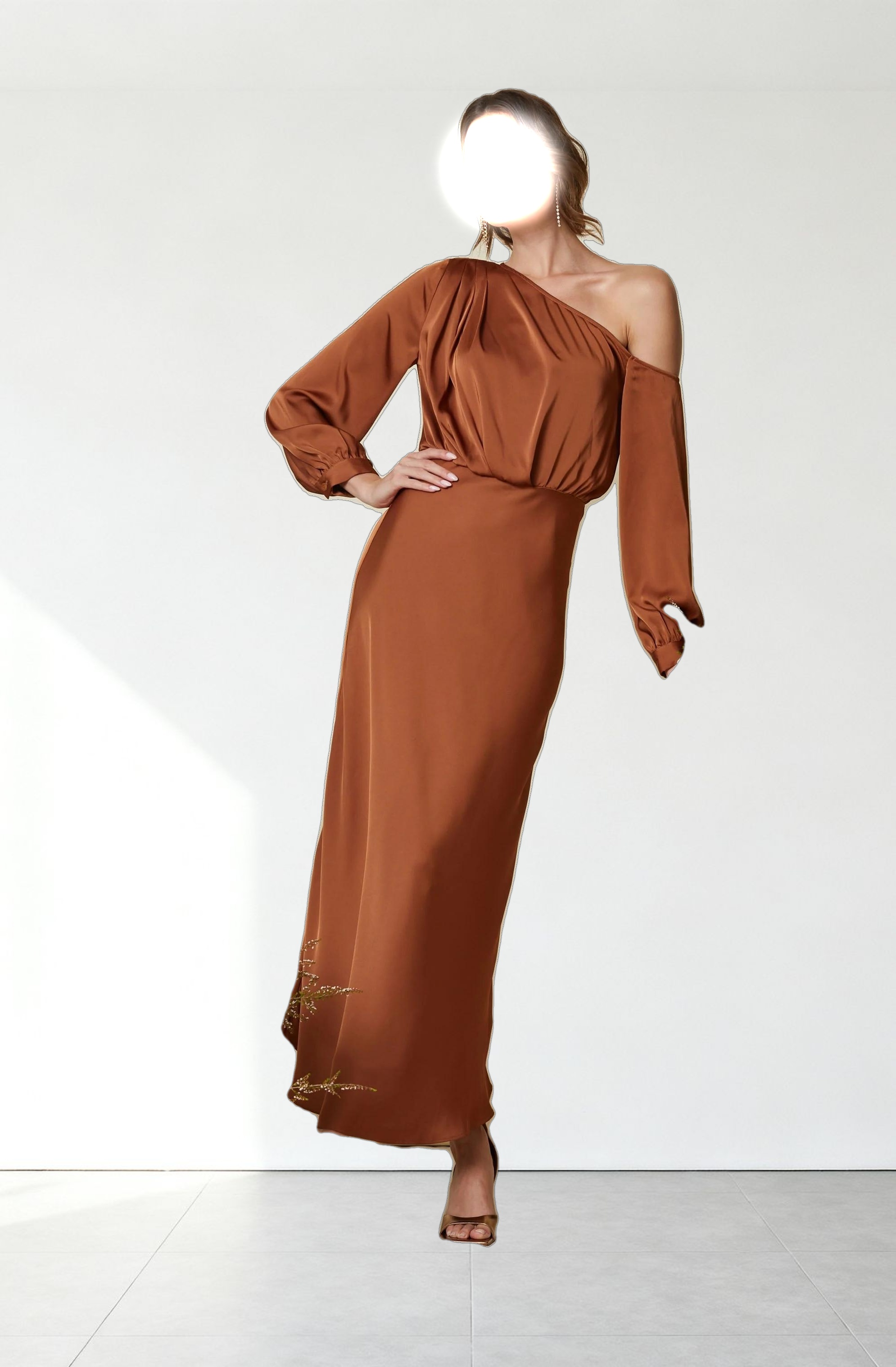 Elwood Satin Off Shoulder Dress