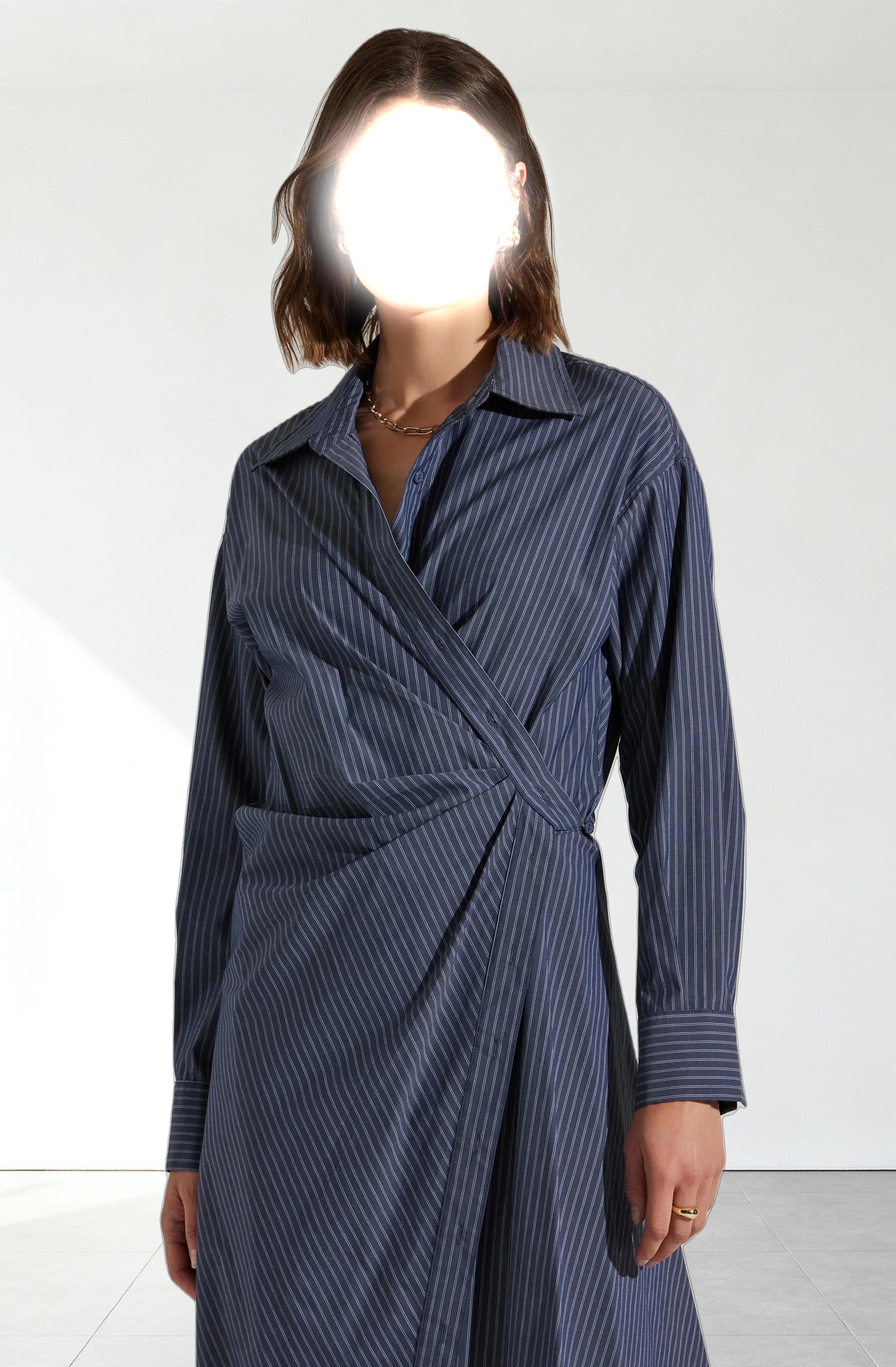 Flykra Asymmetrical Wrap Midi Dress