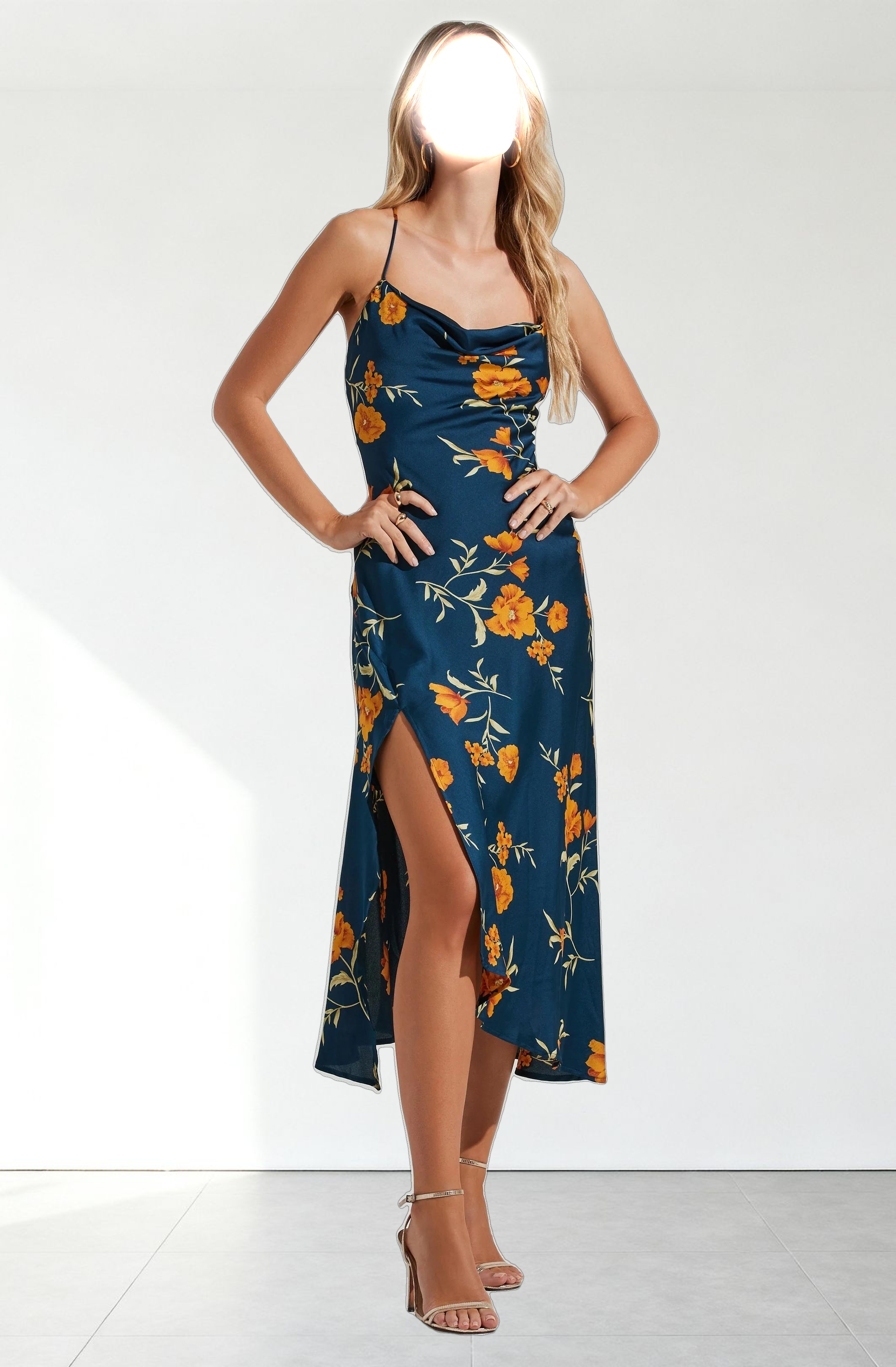 Gaia Floral Midi Dress