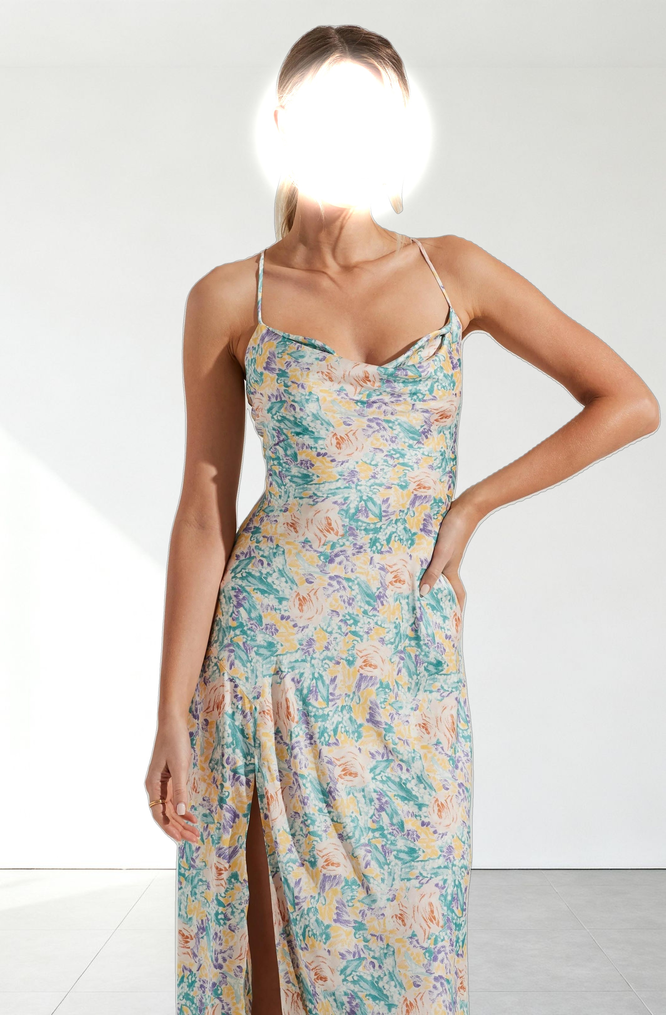 Gaia Floral Midi Dress