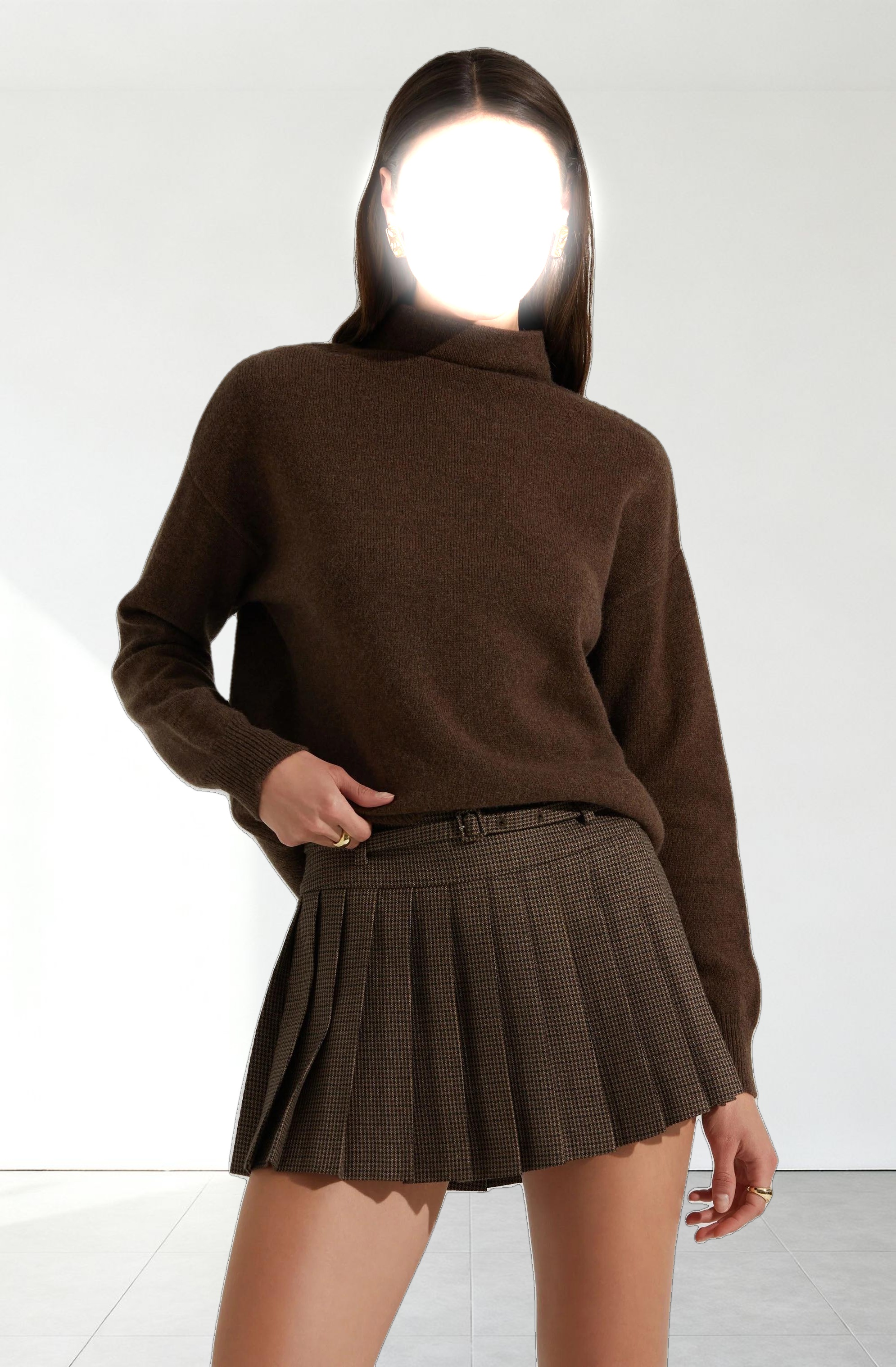 Adley Mock Neck Wool Sweater