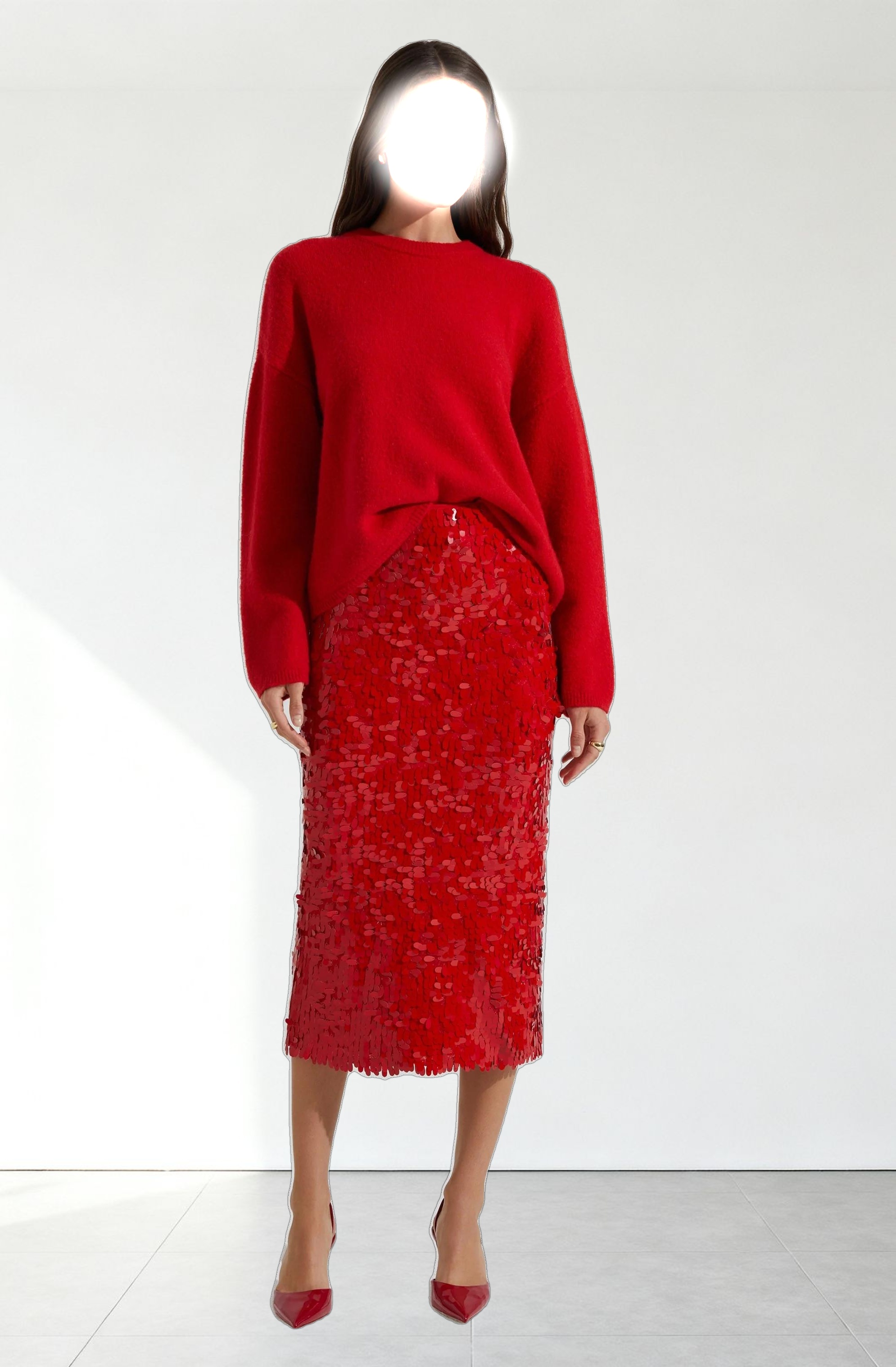 Amos Sequin Midi Skirt